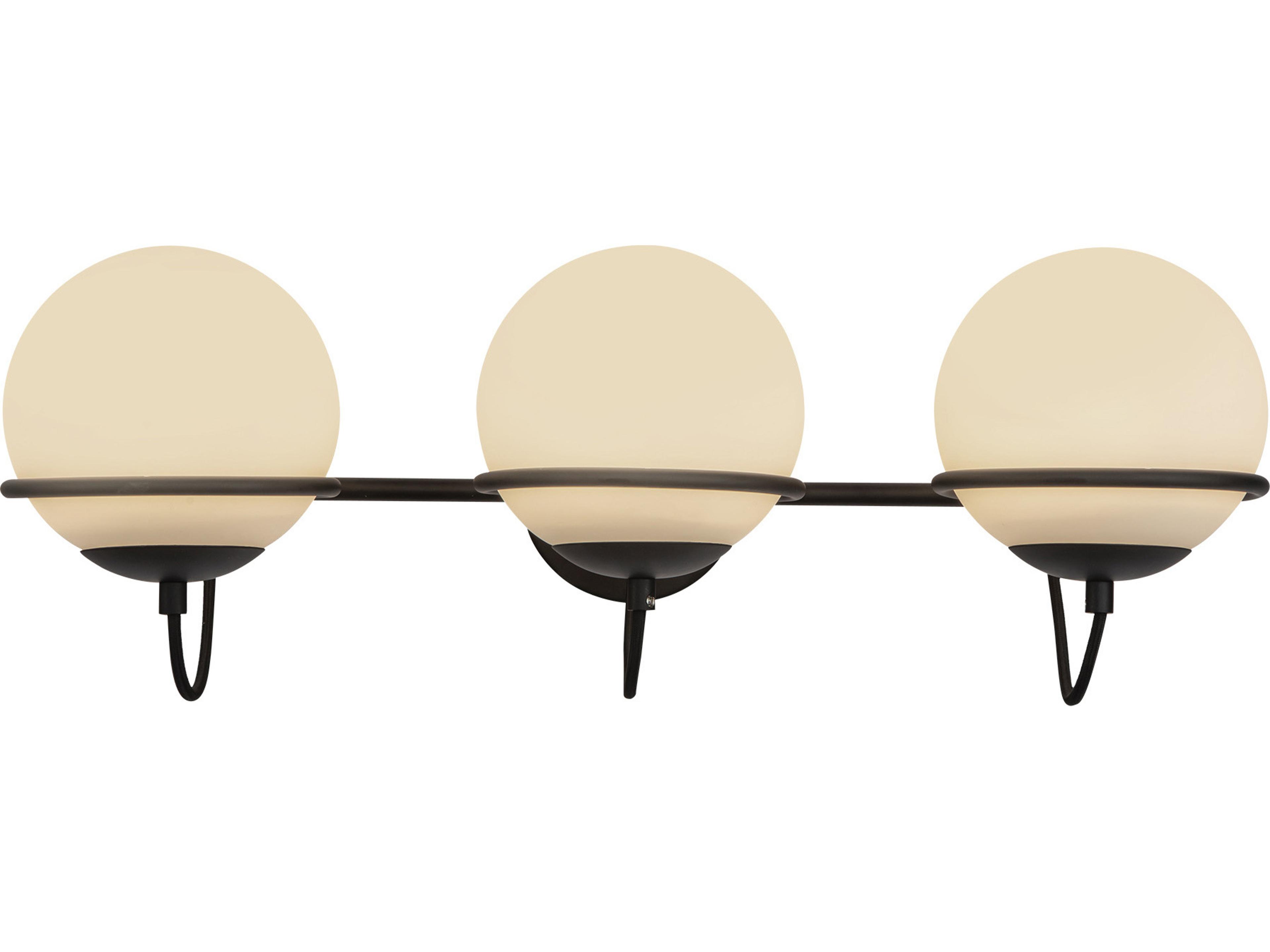 Alora Mood Alba 3-Light Matte Black Vanity Light