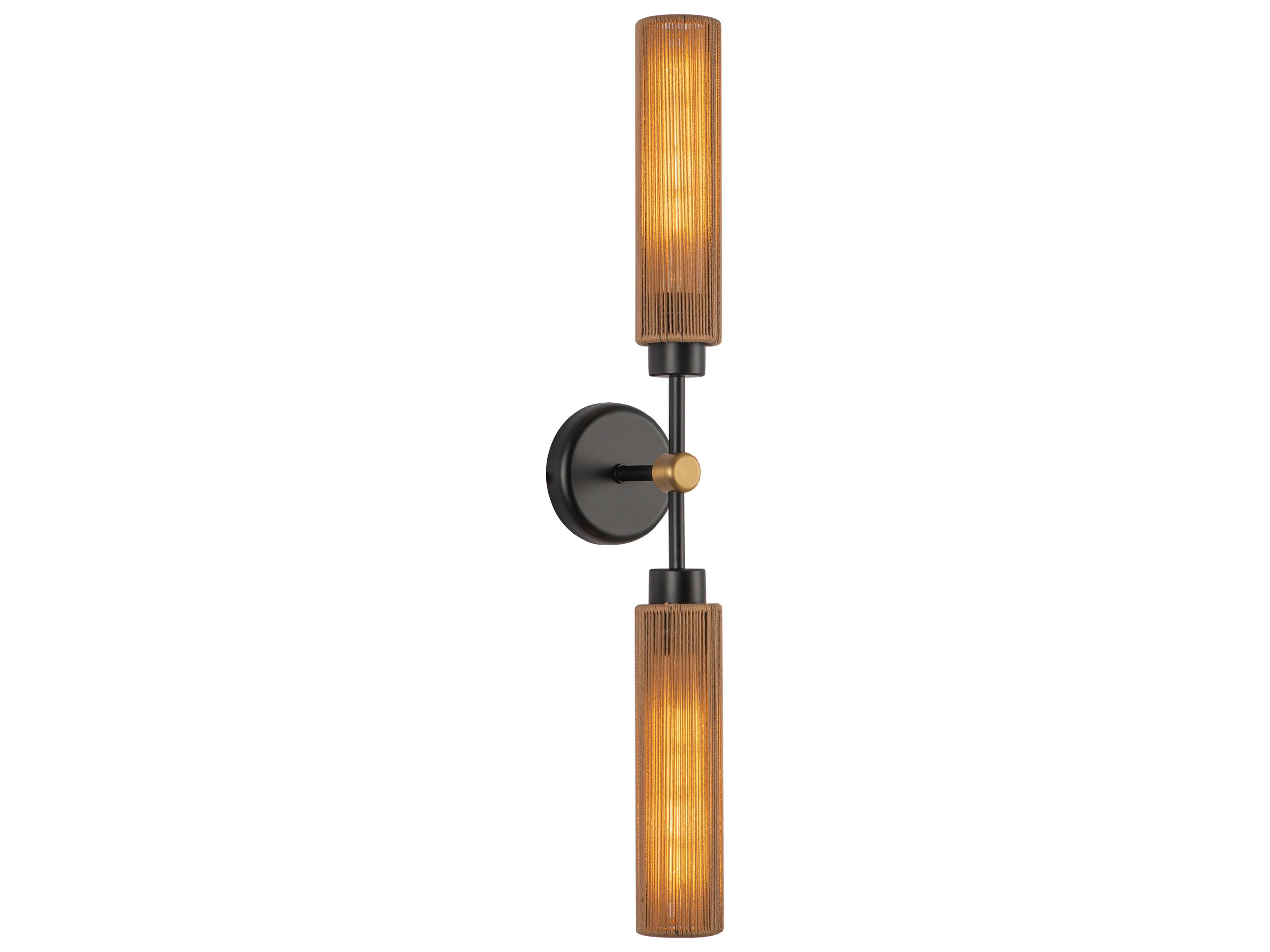 Alora Mood Colby 2-Light Matte Black Wall Sconce