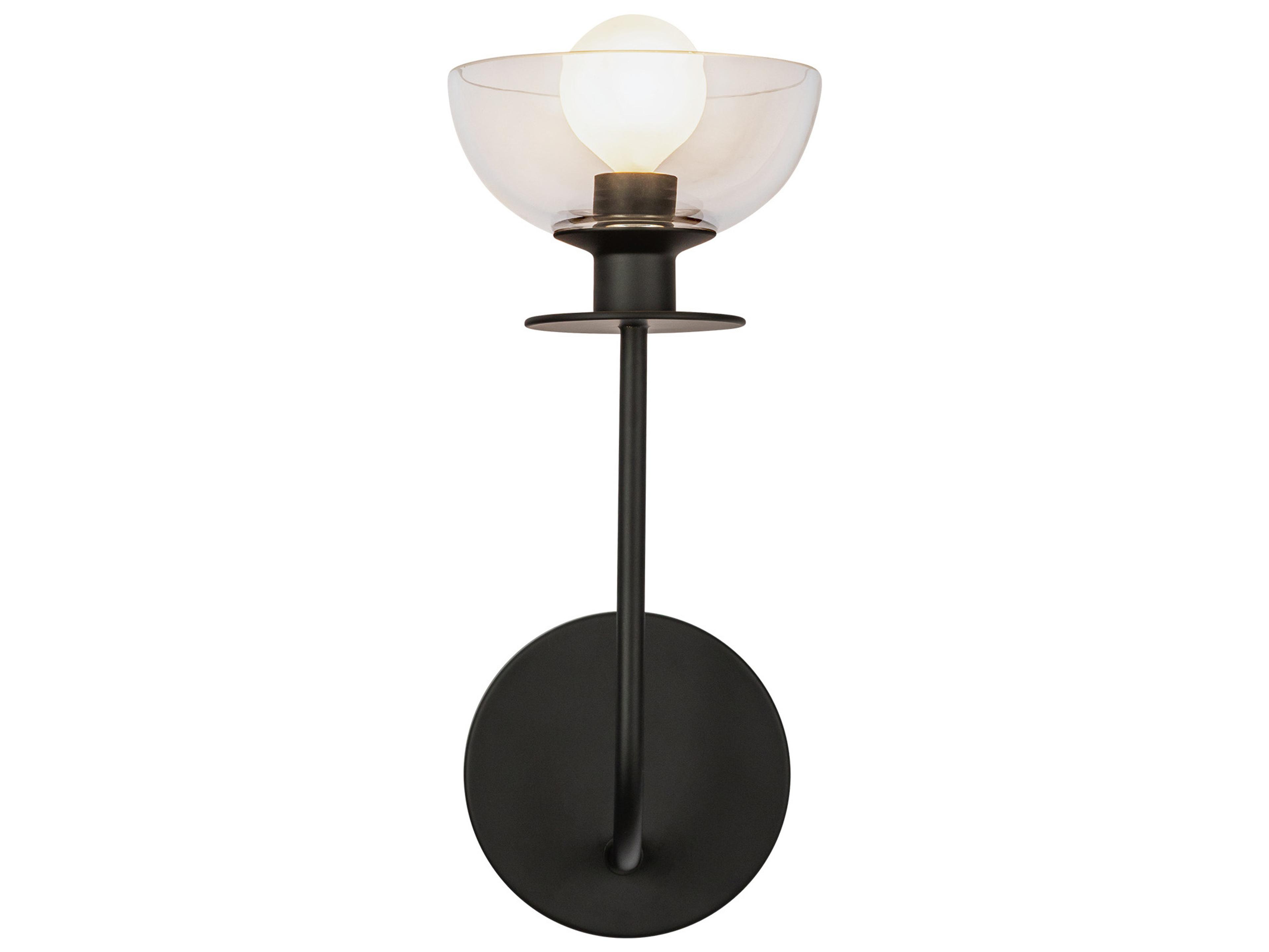 Alora Mood Sylvia 1-Light Matte Black Wall Sconce