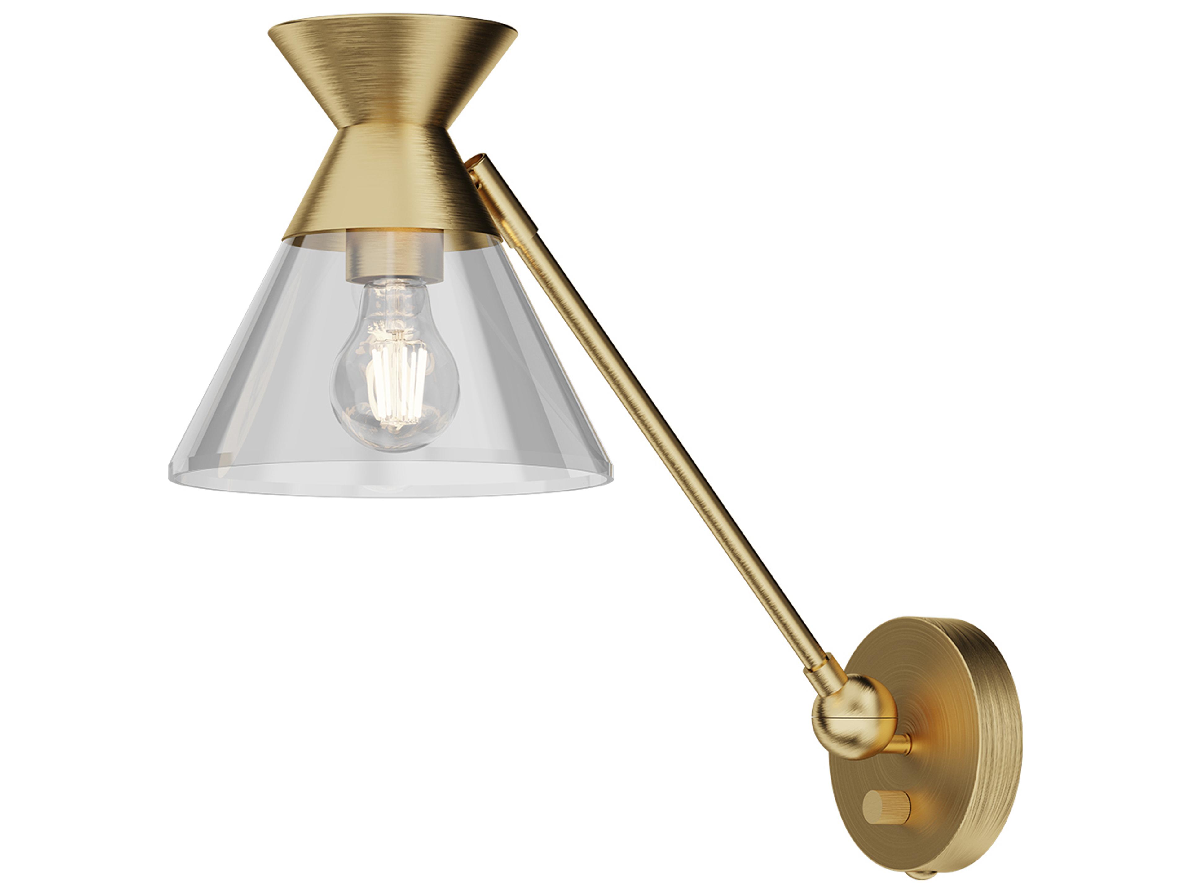 Alora Mood Mauer 1-Light Brushed Gold Swing Wall Sconce