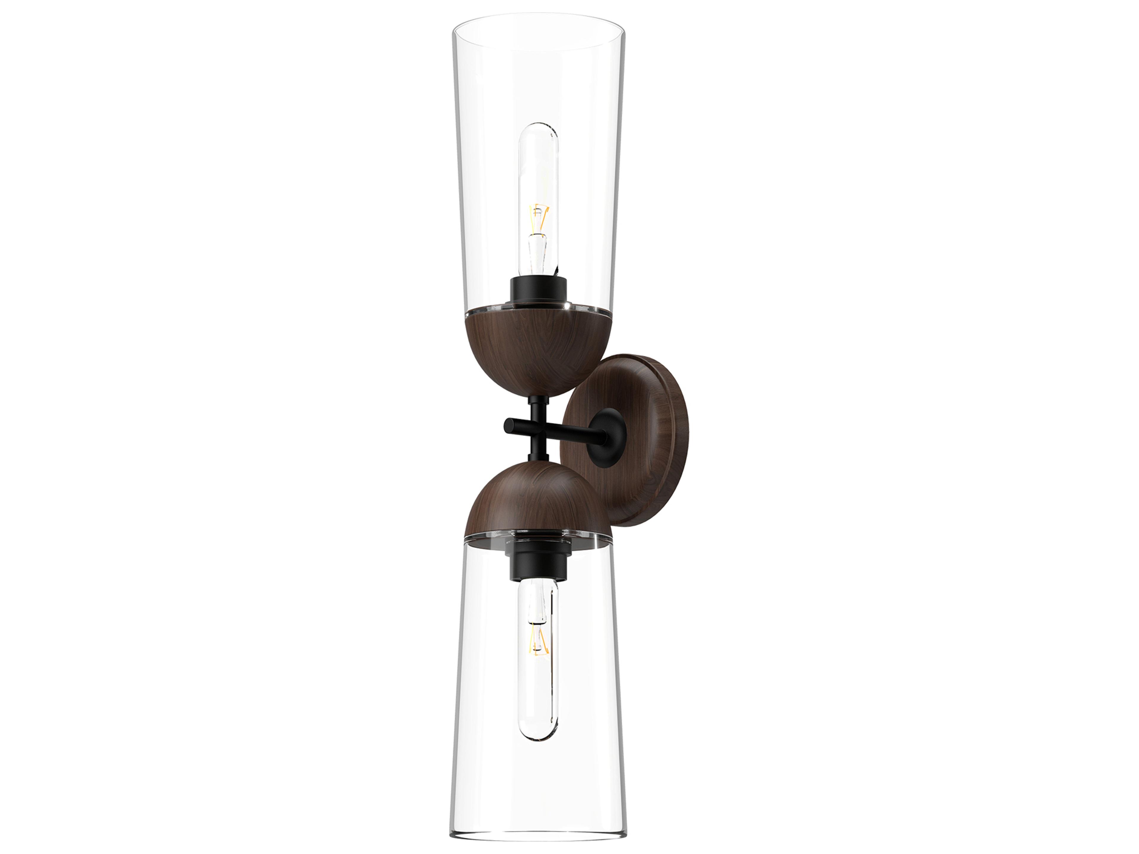 Alora Mood Emil 2-Light Matte Black Wall Sconce