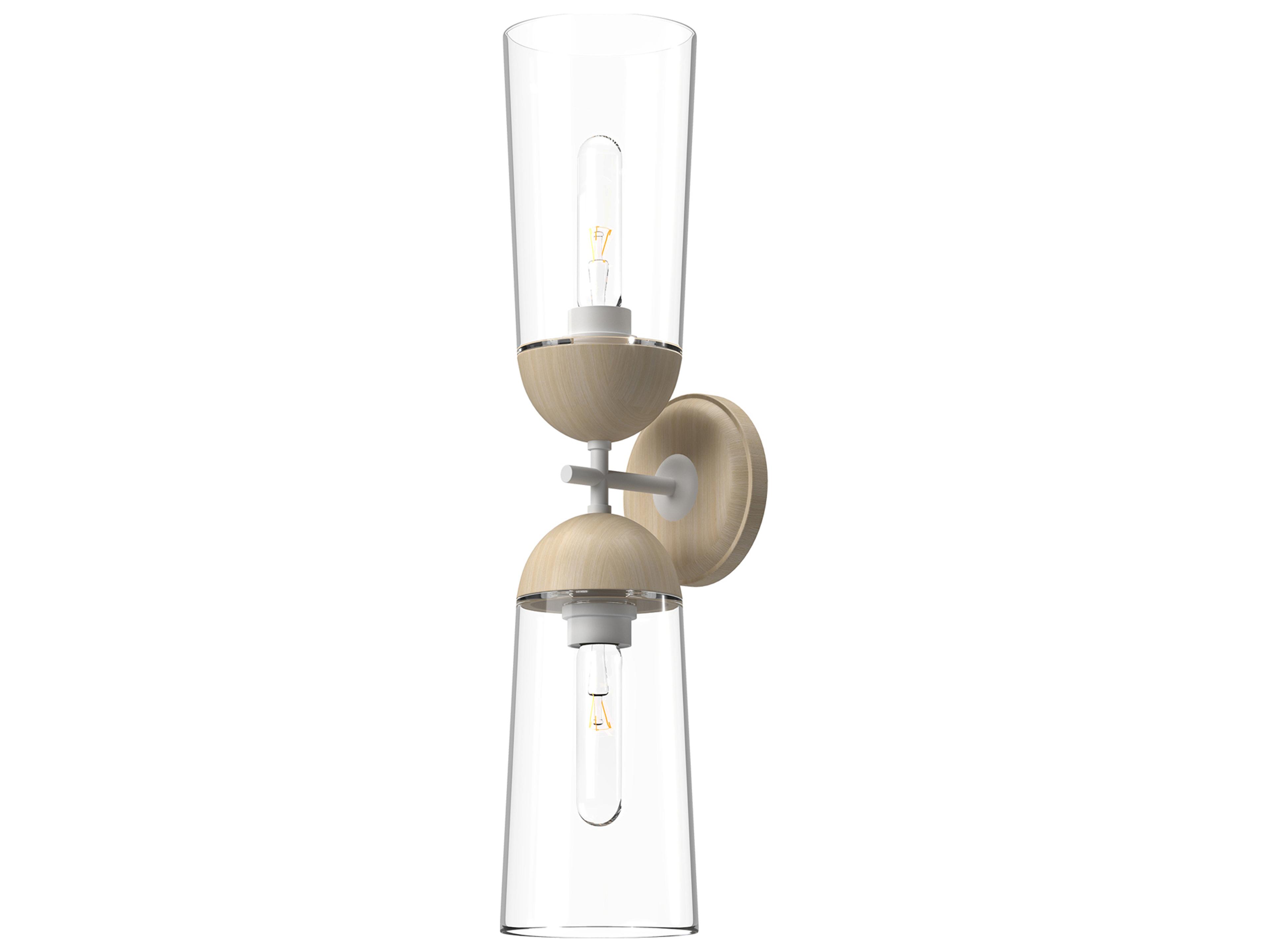 Alora Mood Emil 2-Light White Wall Sconce