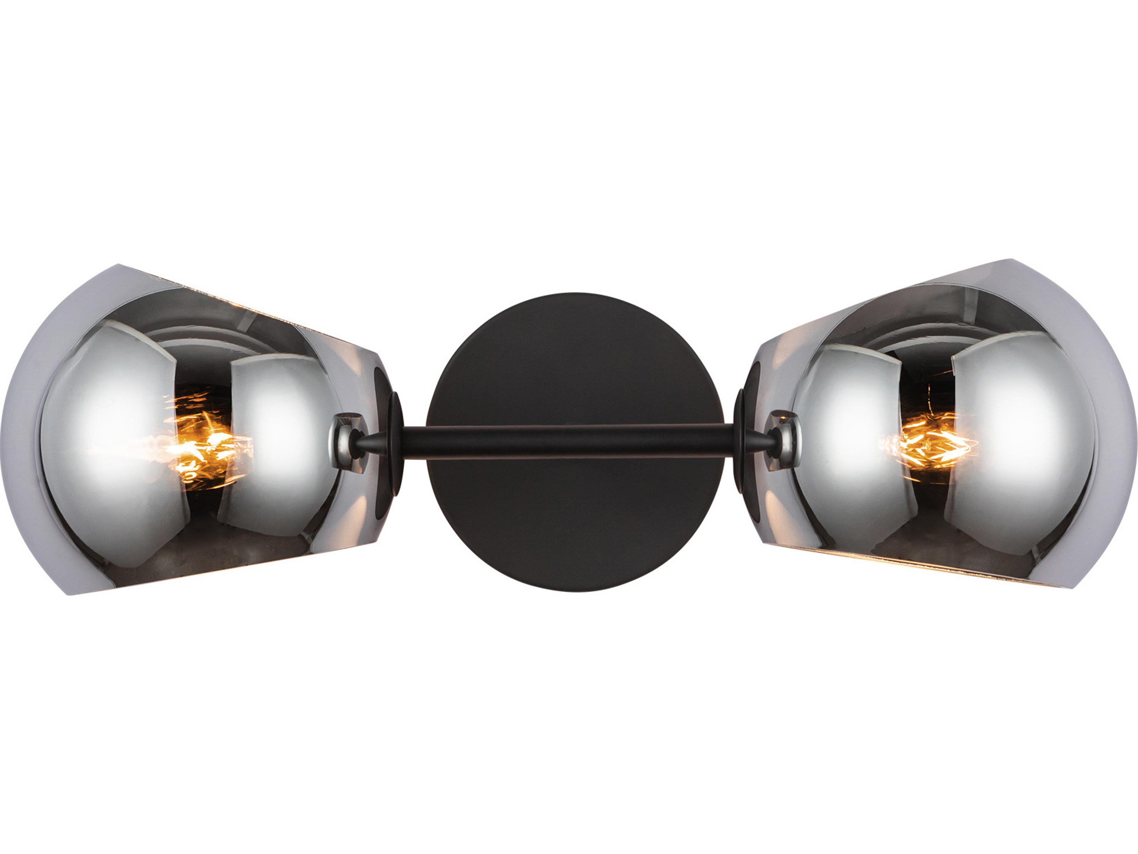 Alora Mood Willow 2-Light Matte Black Wall Sconce