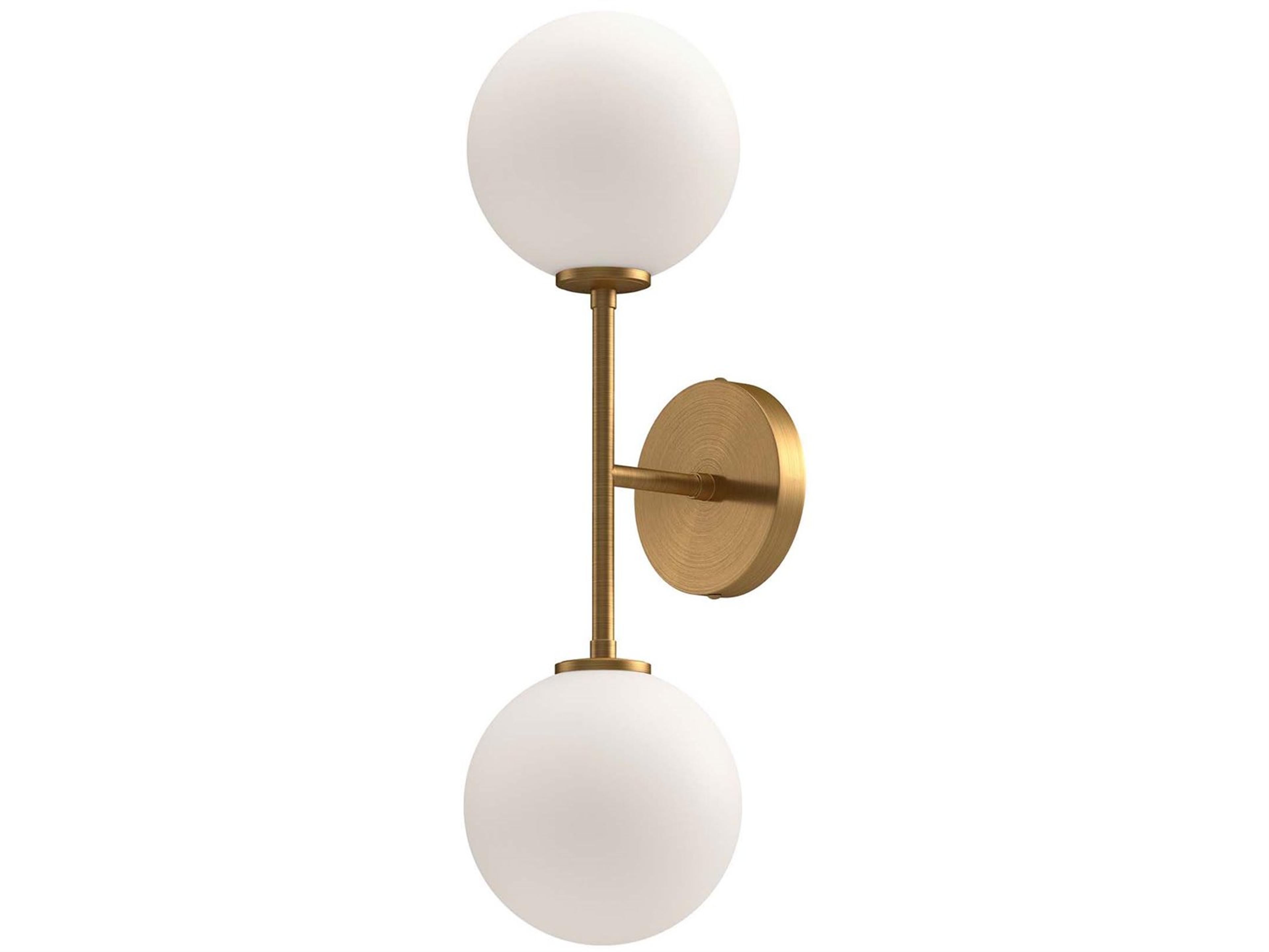 Alora Mood Cassia 2-Light Aged Gold Wall Sconce