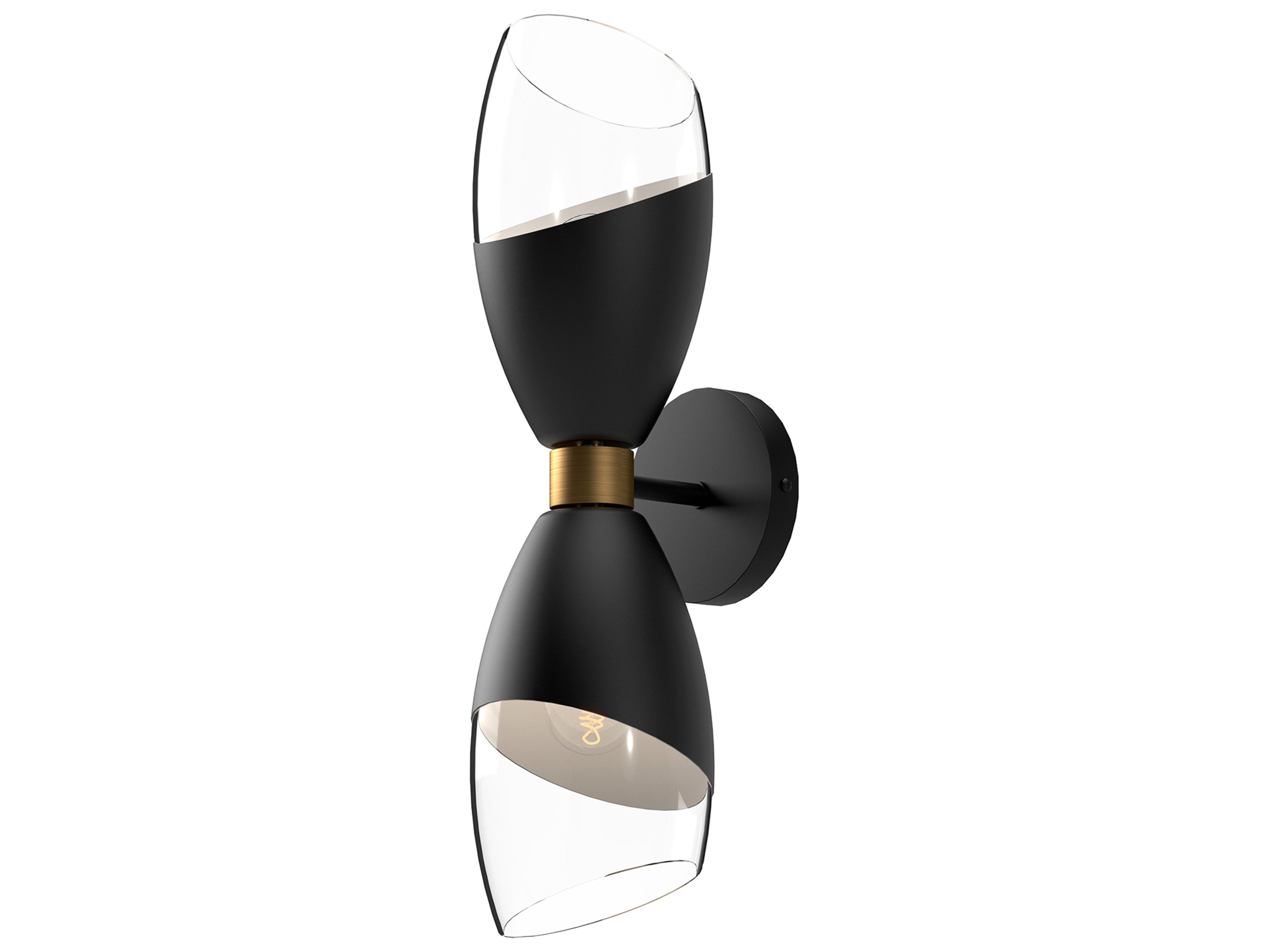 Alora Mood Capri 2-Light Matte Black Wall Sconce