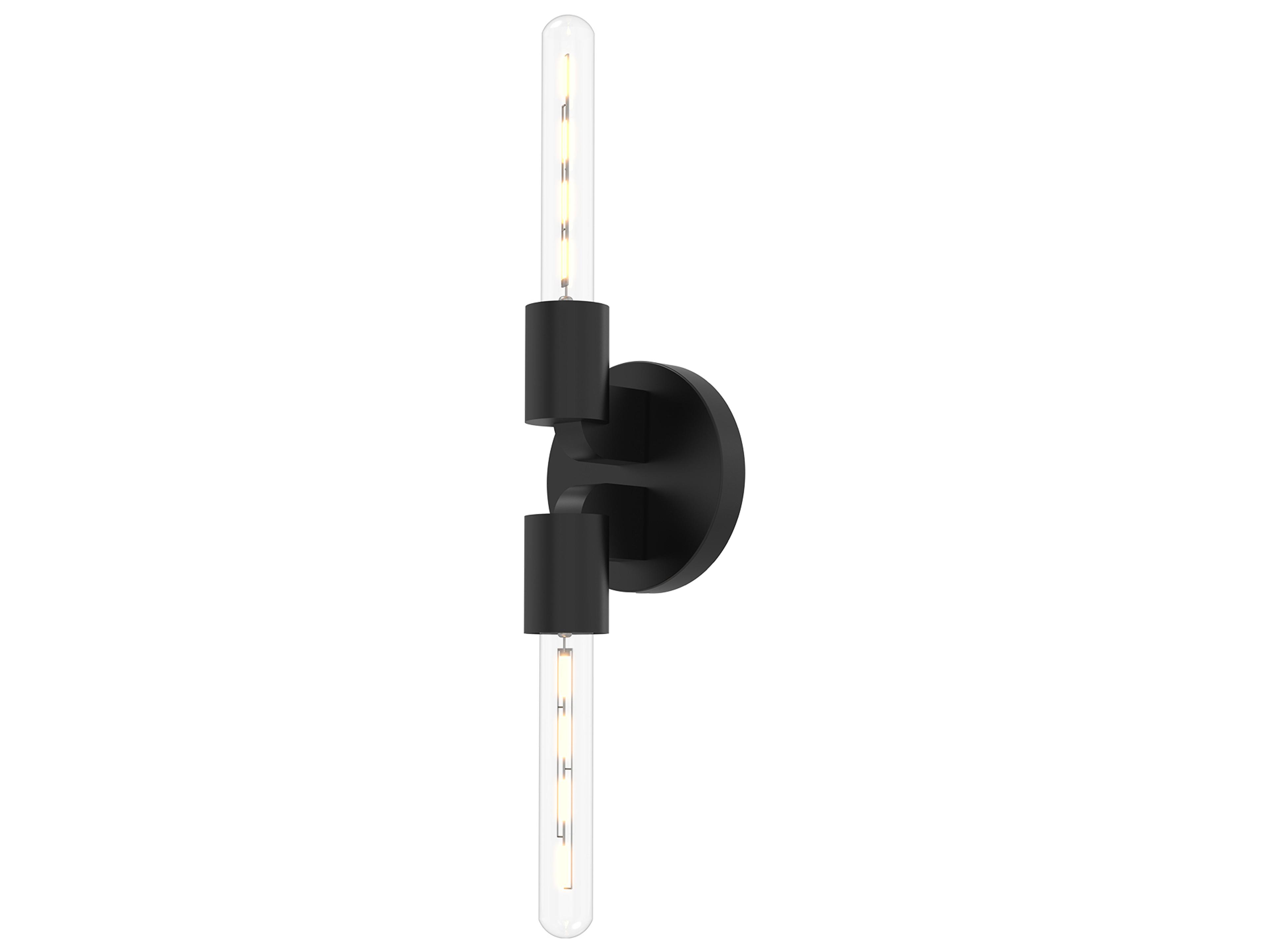 Alora Mood Claire 2-Light Matte Black Vanity Light