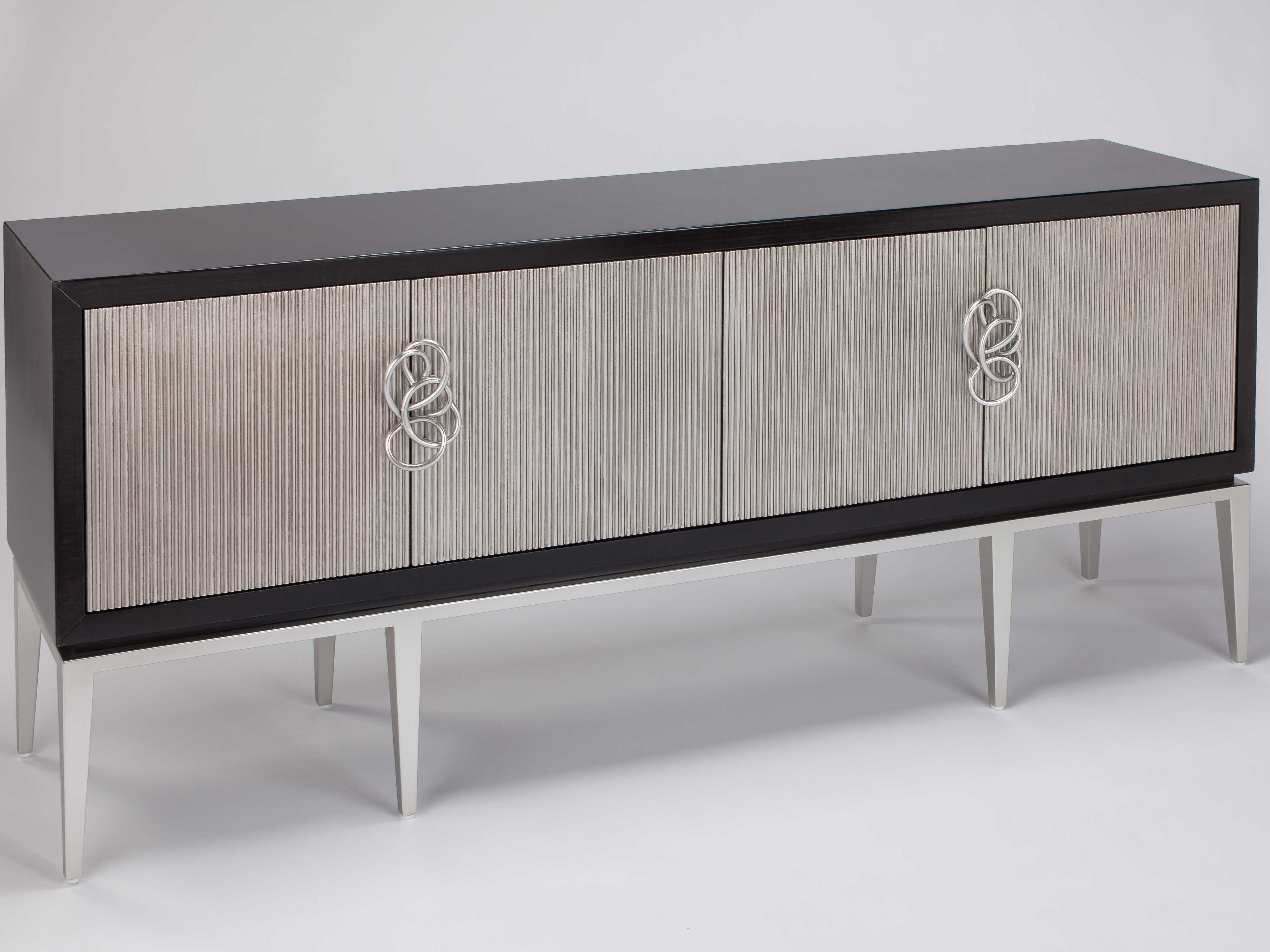 Artmax 72" Black Silver Media Console