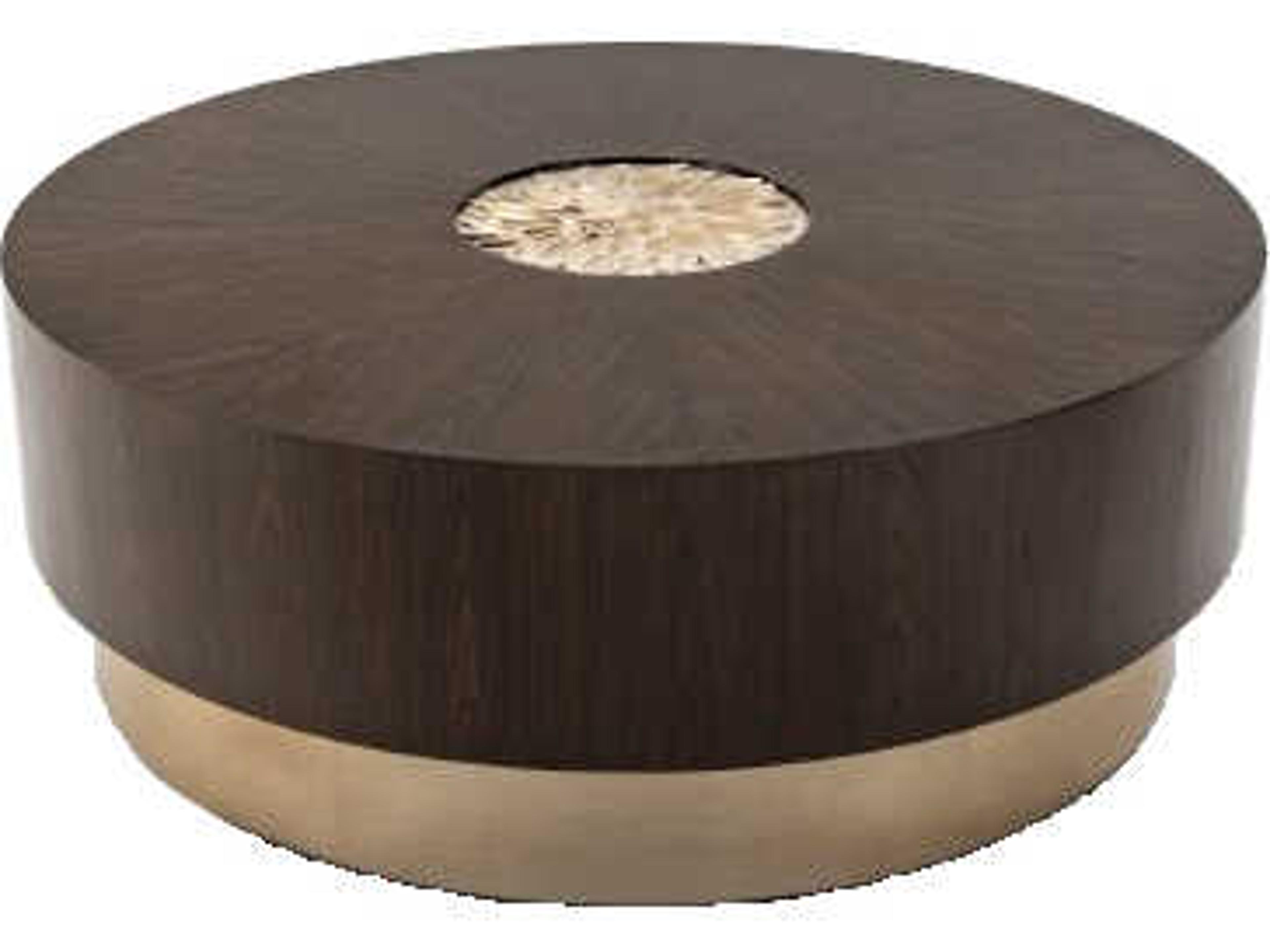 Artmax Round Wood Veneer Tobacco Coffee Table