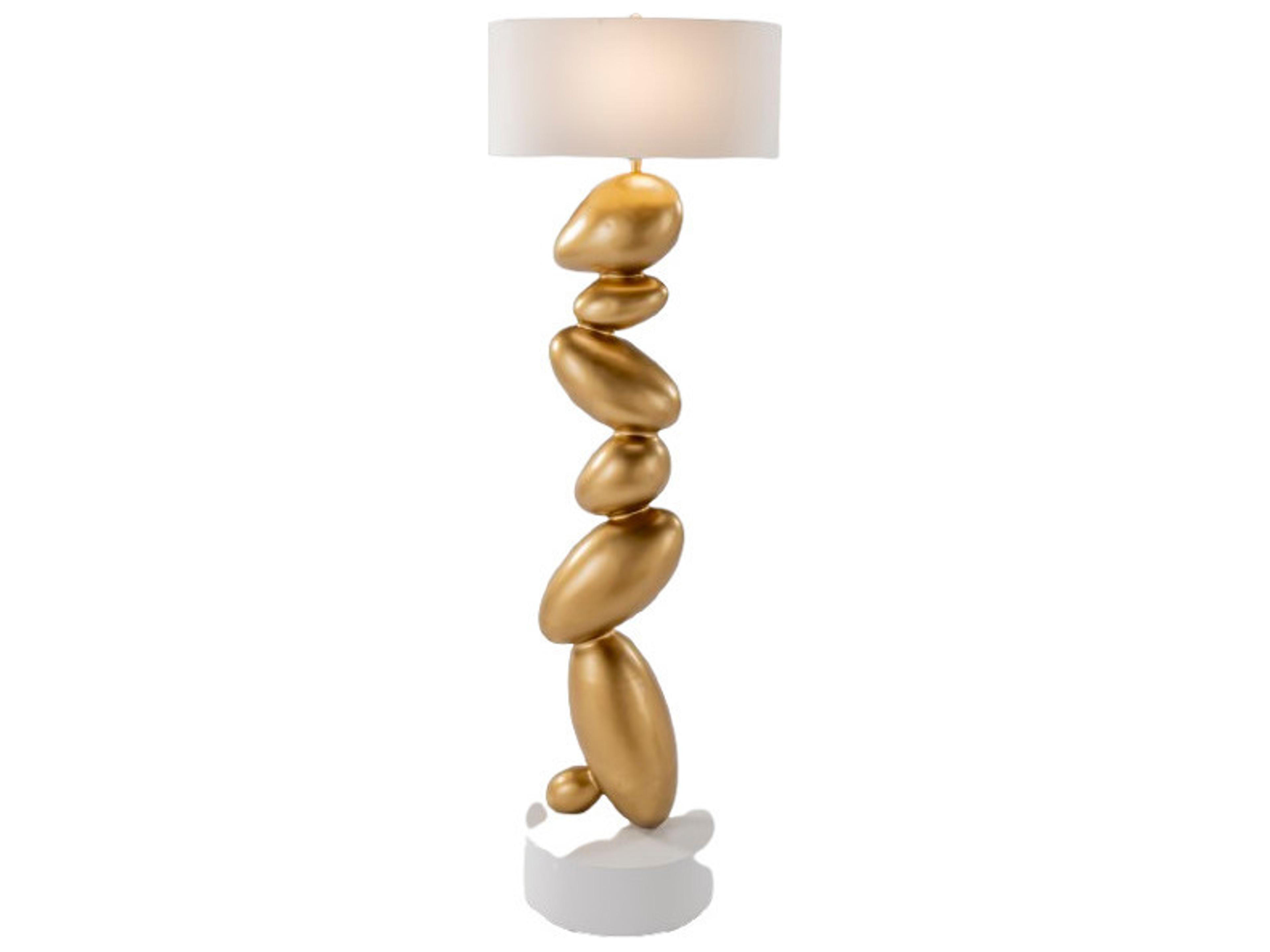 Artmax Gold White Floor Lamp
