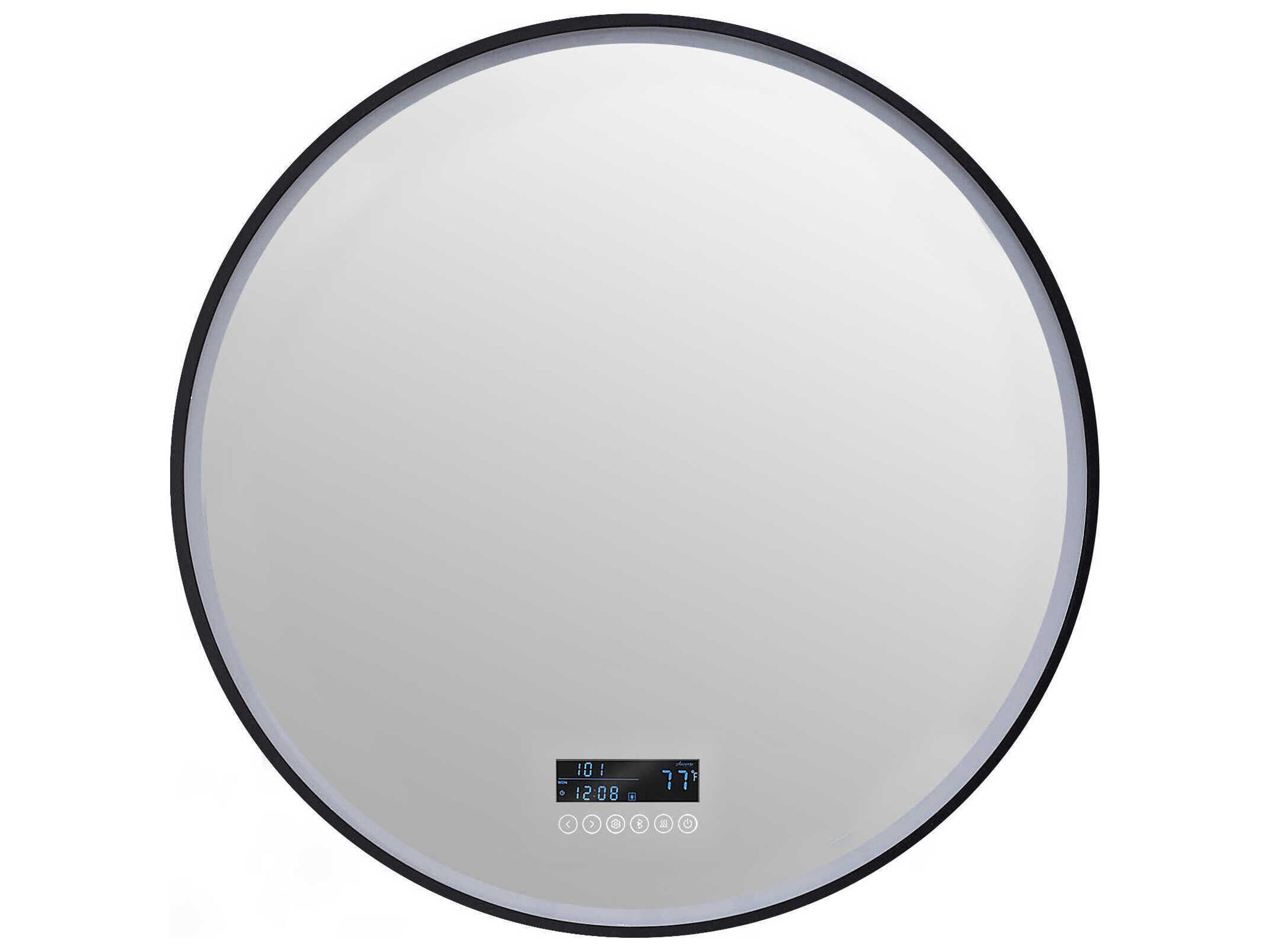 Ancerre Designs Cirque Black Round Wall Mirror