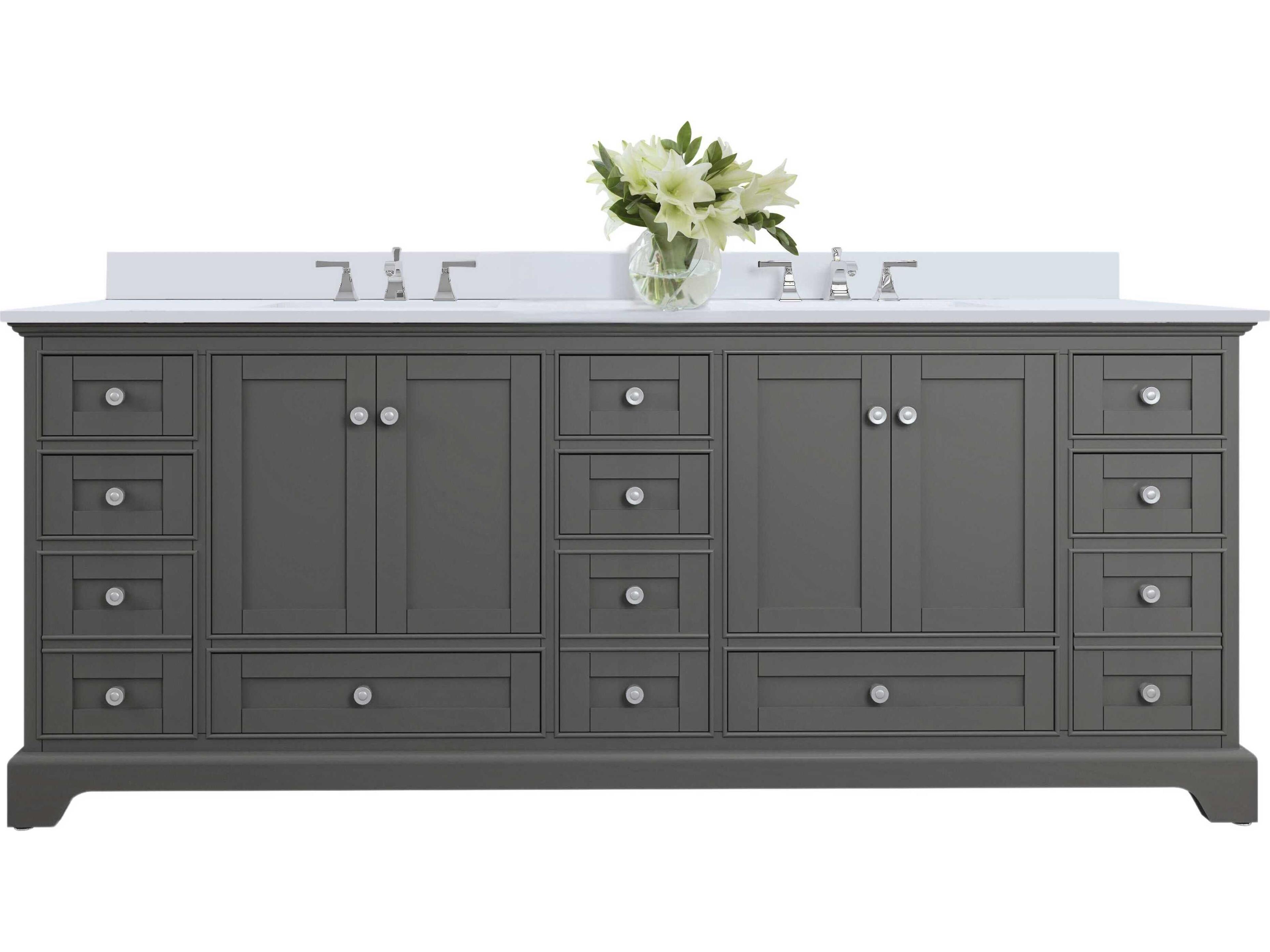 Ancerre Designs Audrey Sapphire Gray 84" Vanity
