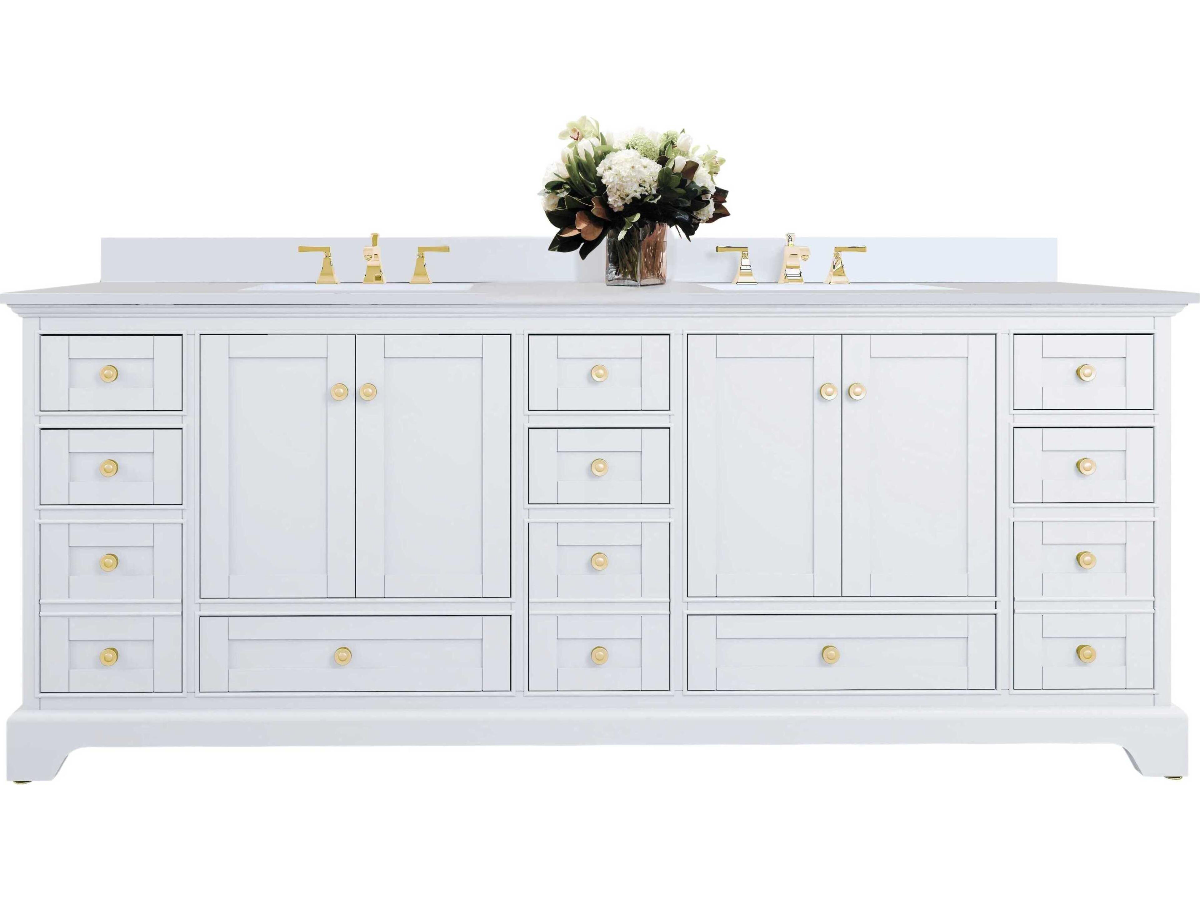 Ancerre Designs Audrey White 84" Vanity