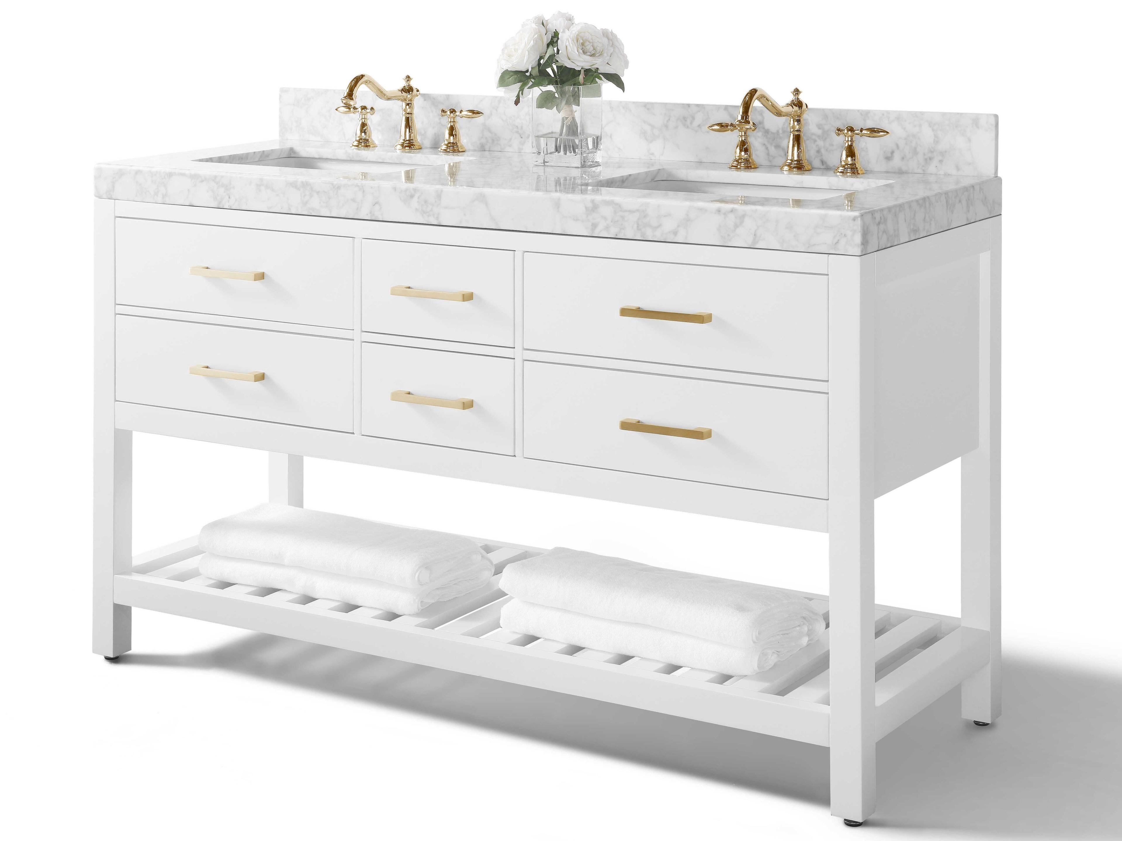Ancerre Designs Elizabeth White 60" Vanity