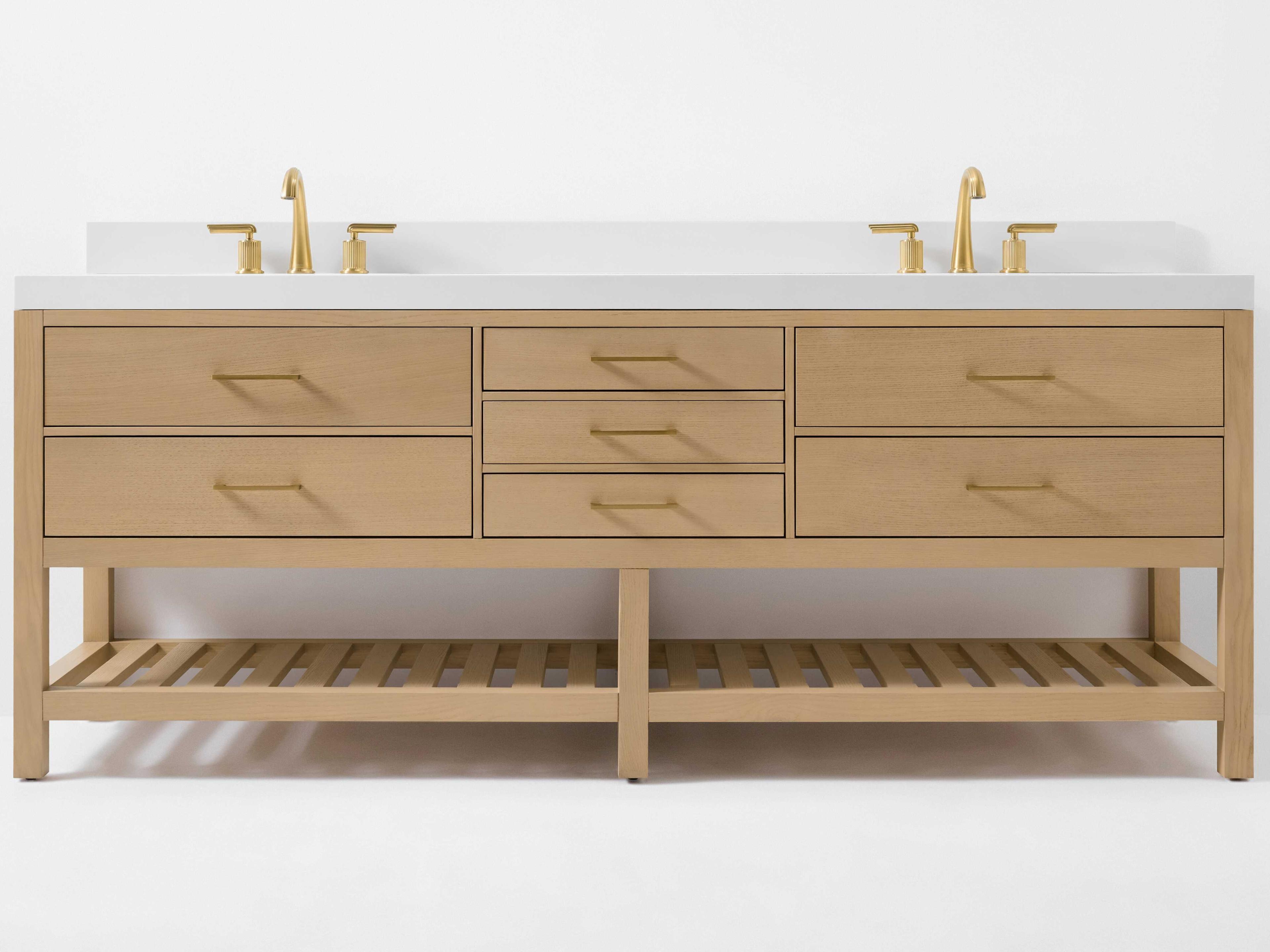 Ancerre Designs Elizabeth Oak 84" Vanity