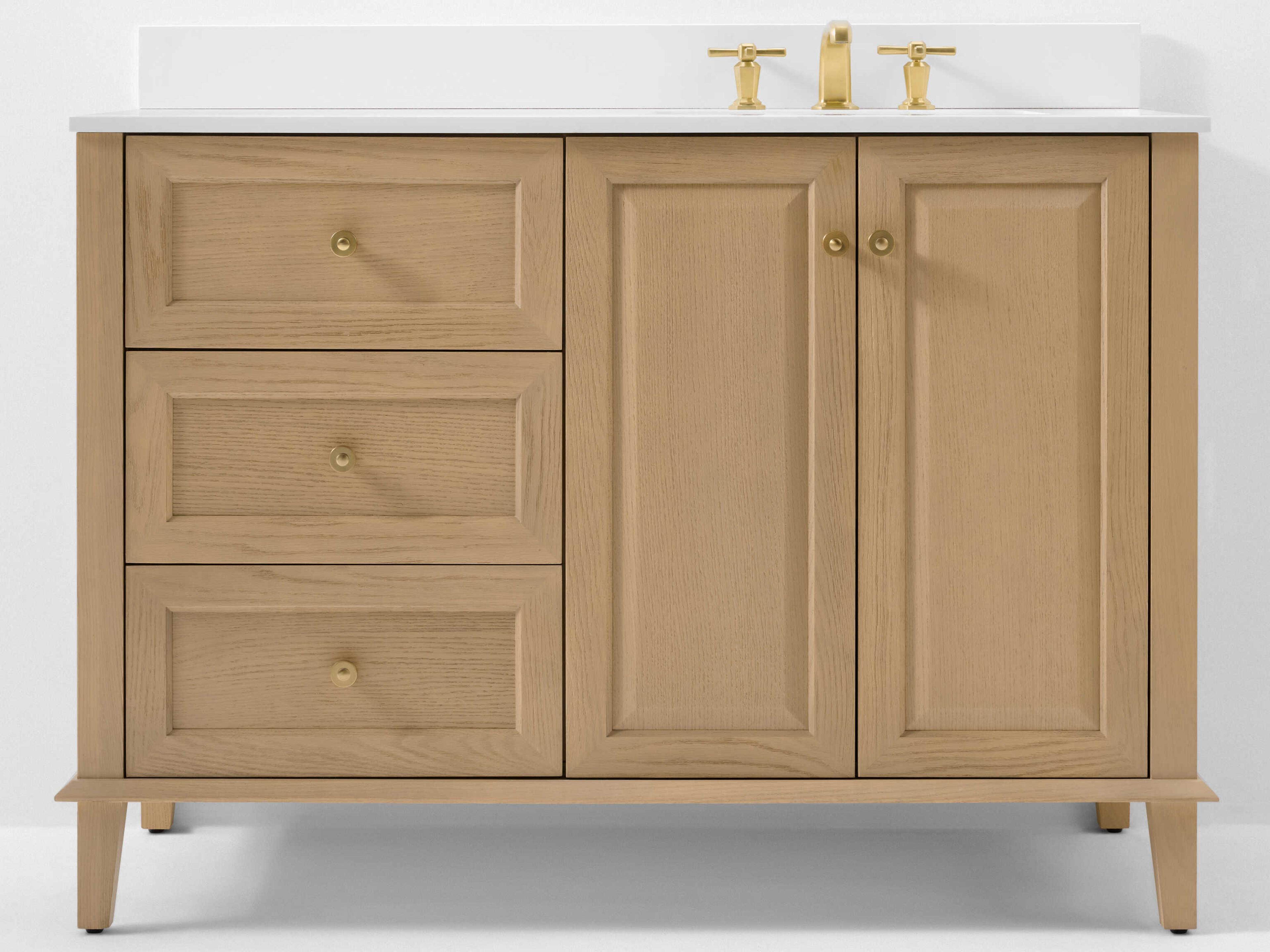 Ancerre Designs Hannah Oak 42" Right Basin Vanity