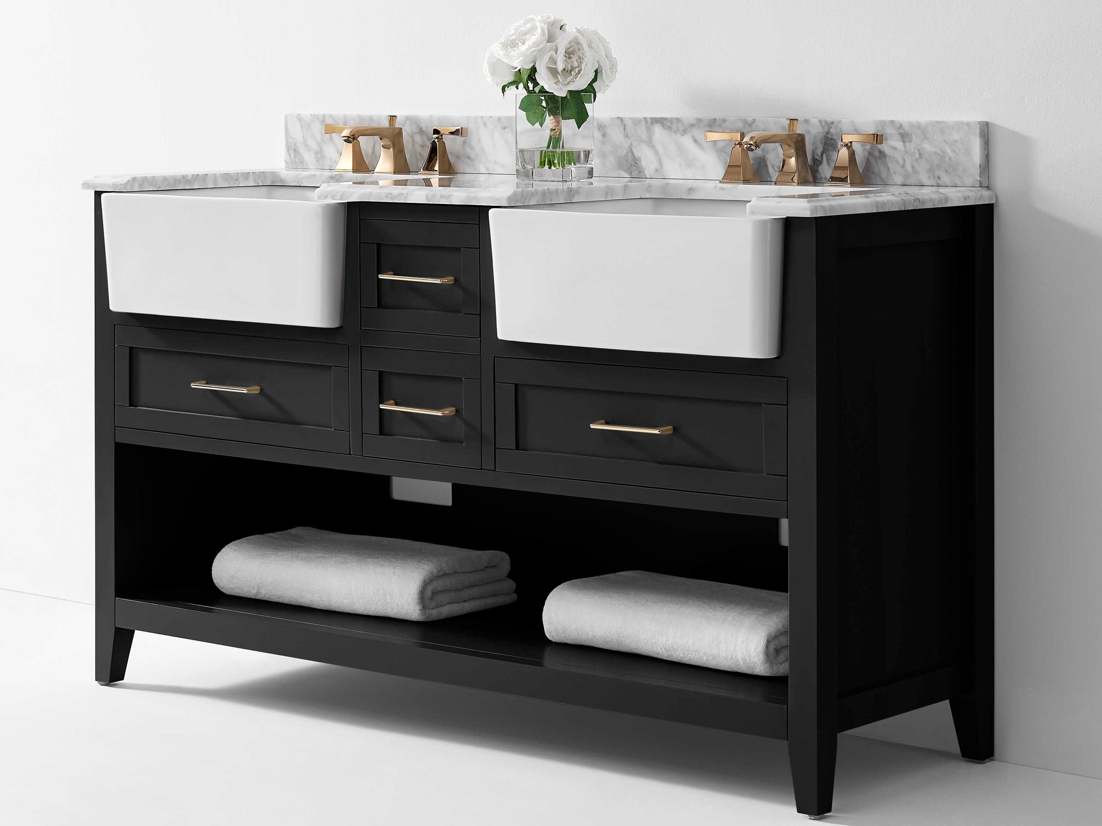 Hayley Black Onyx 60" Vanity
