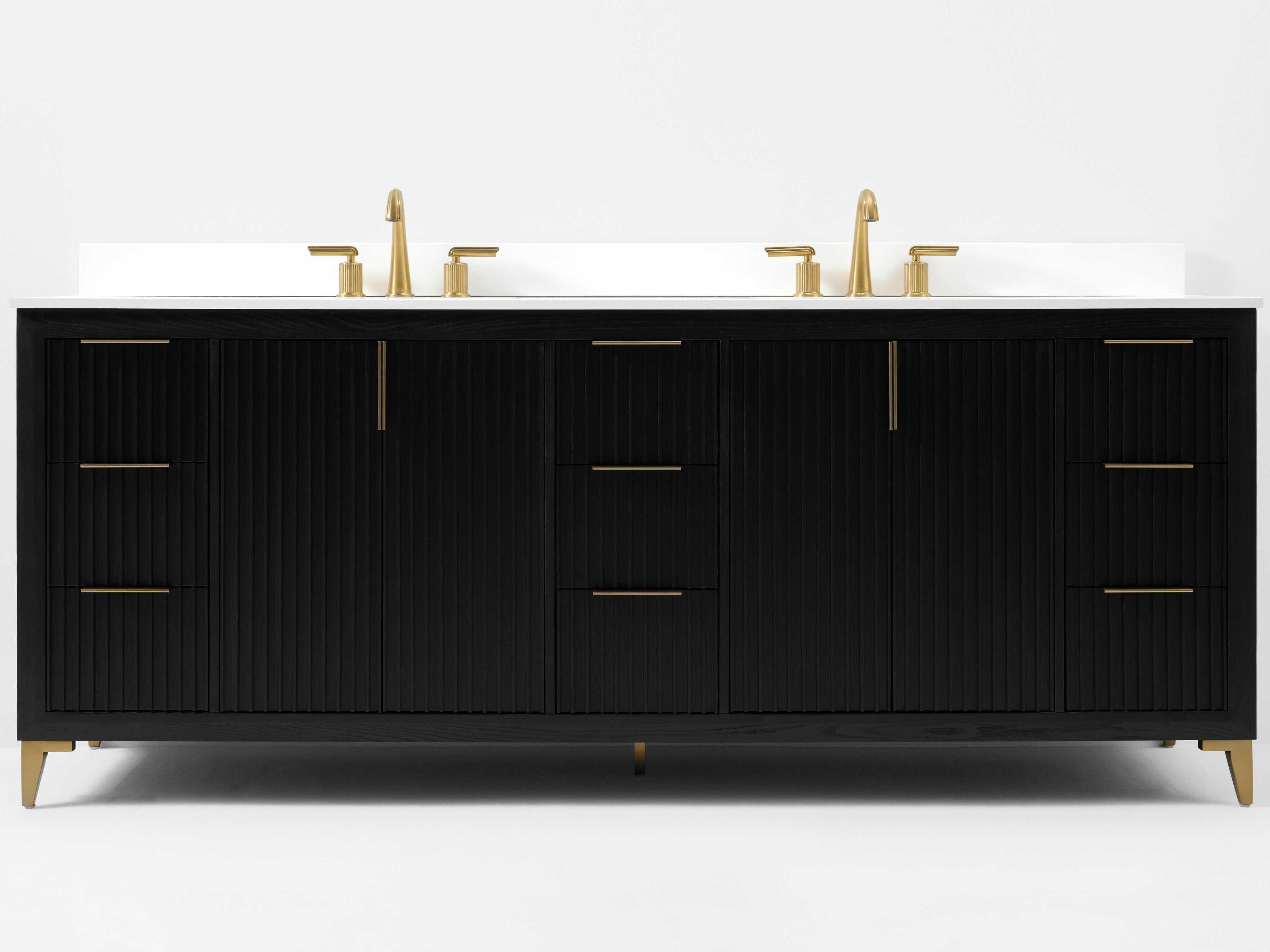 Ancerre Designs Turlington Black Oak 84" Vanity