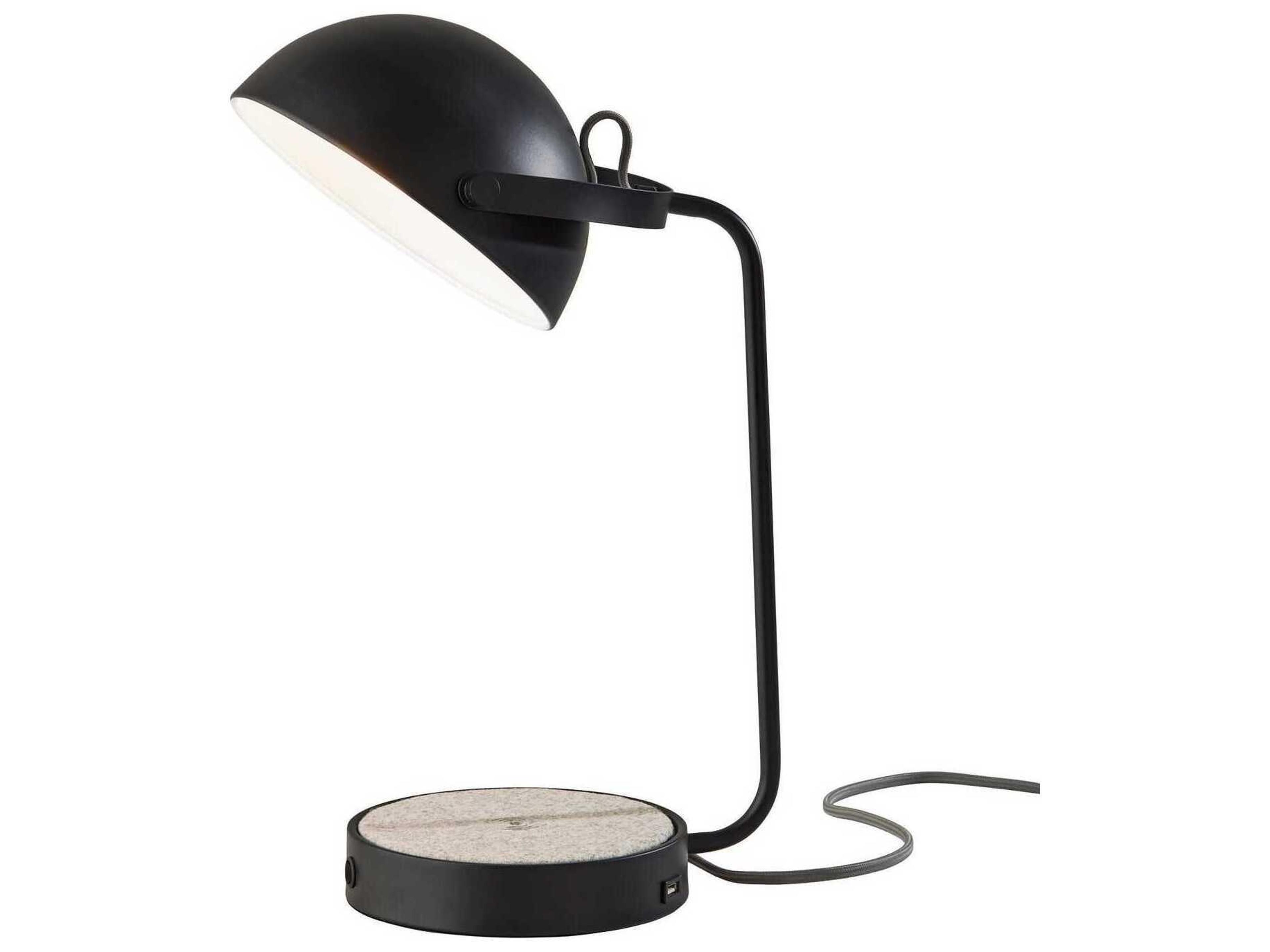 Adesso Brooks Black Desk Lamp