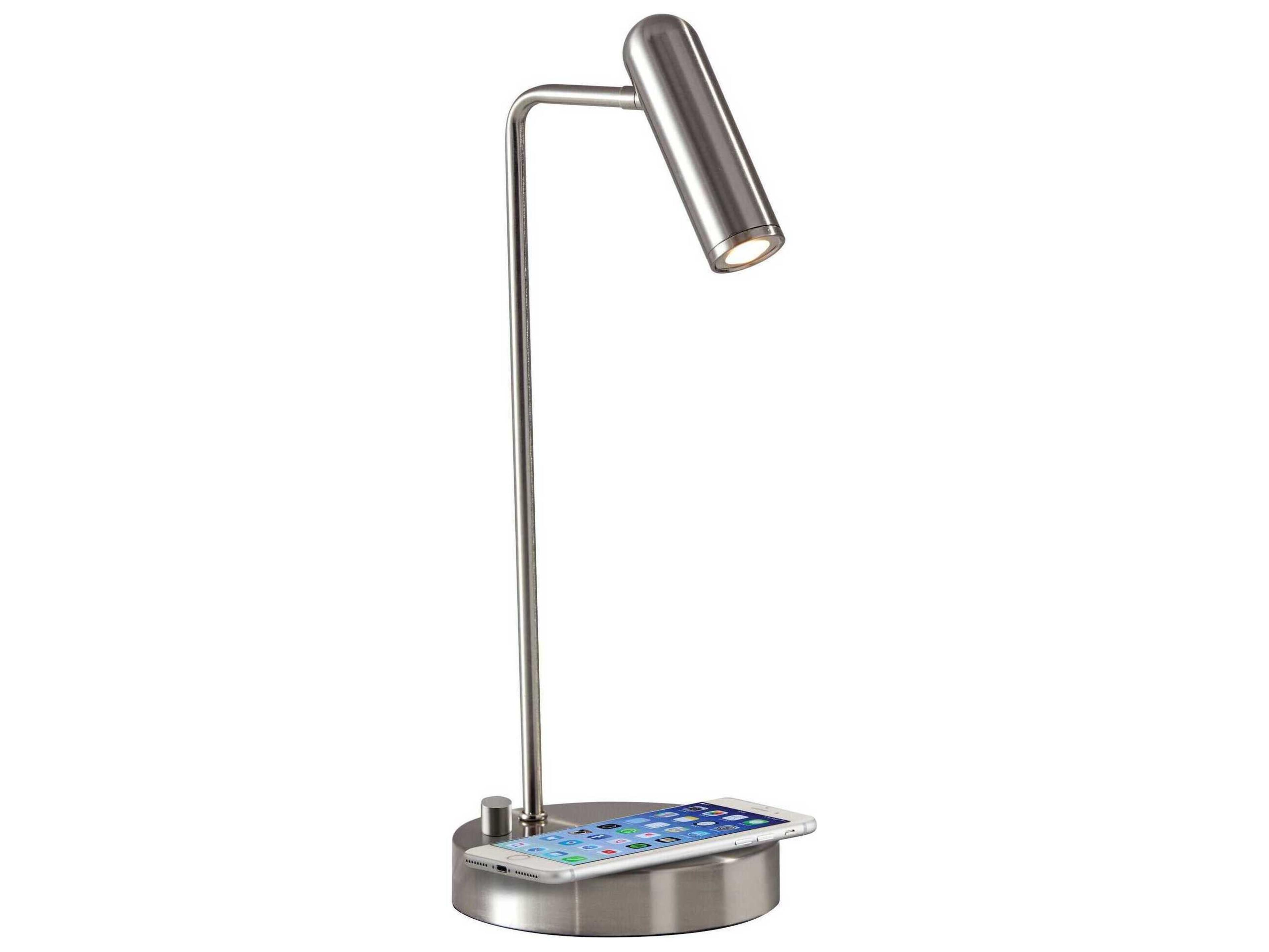 Adesso Kaye Brushed Steel Desk Lamp