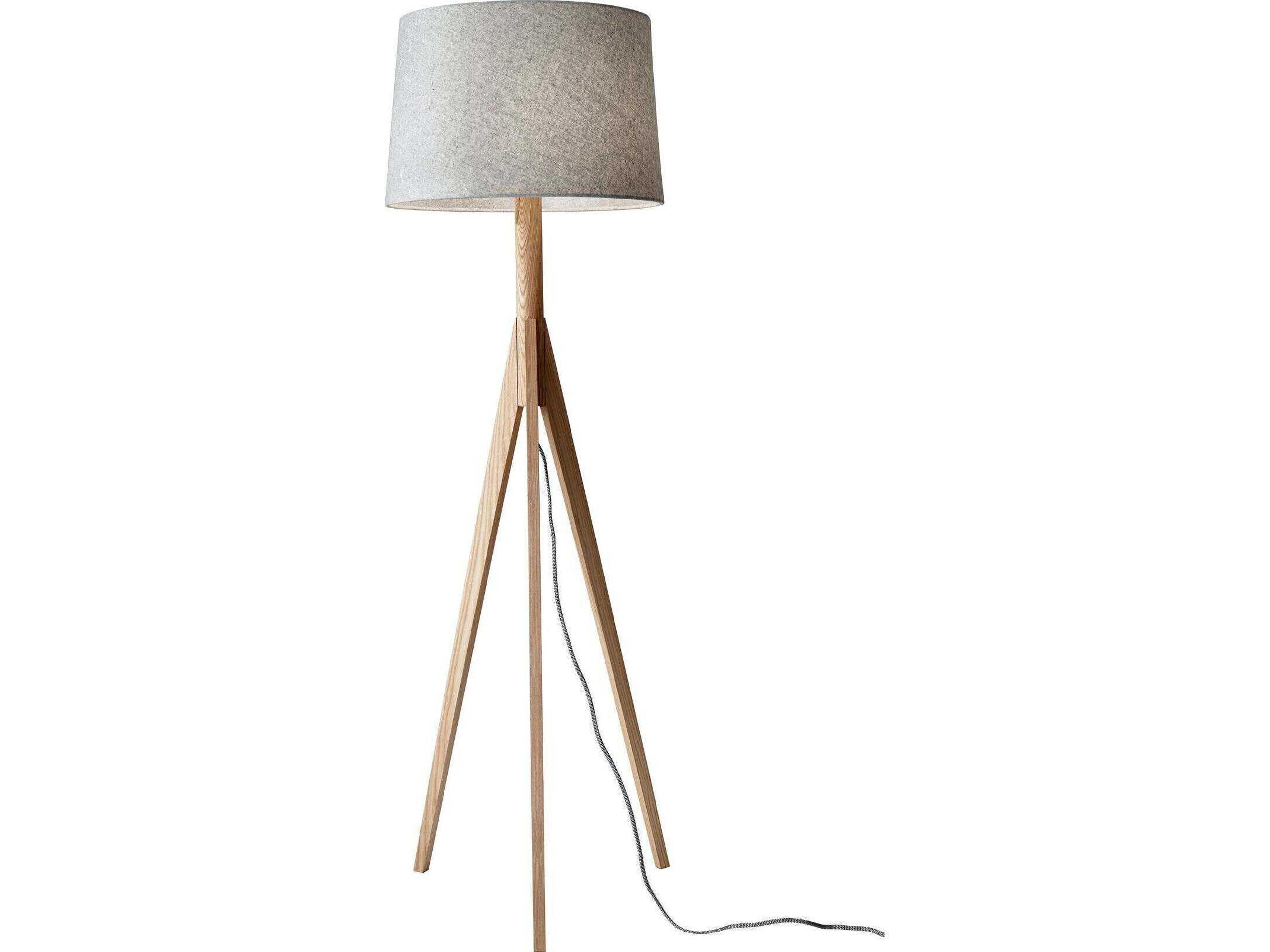 Adesso Eden Natural Ash Brown Floor Lamp