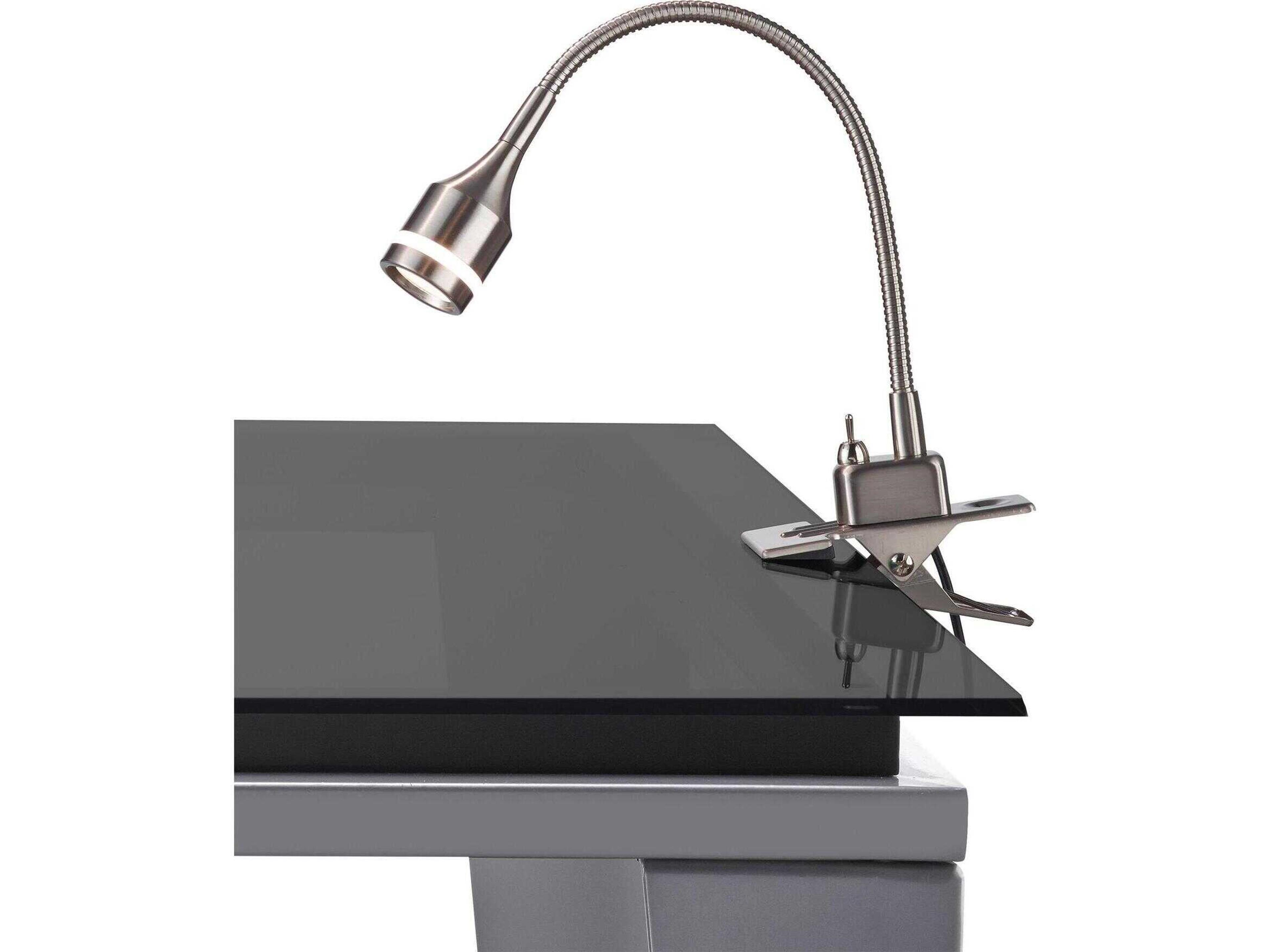 Adesso Prospect Brushed Steel Desk Lamp