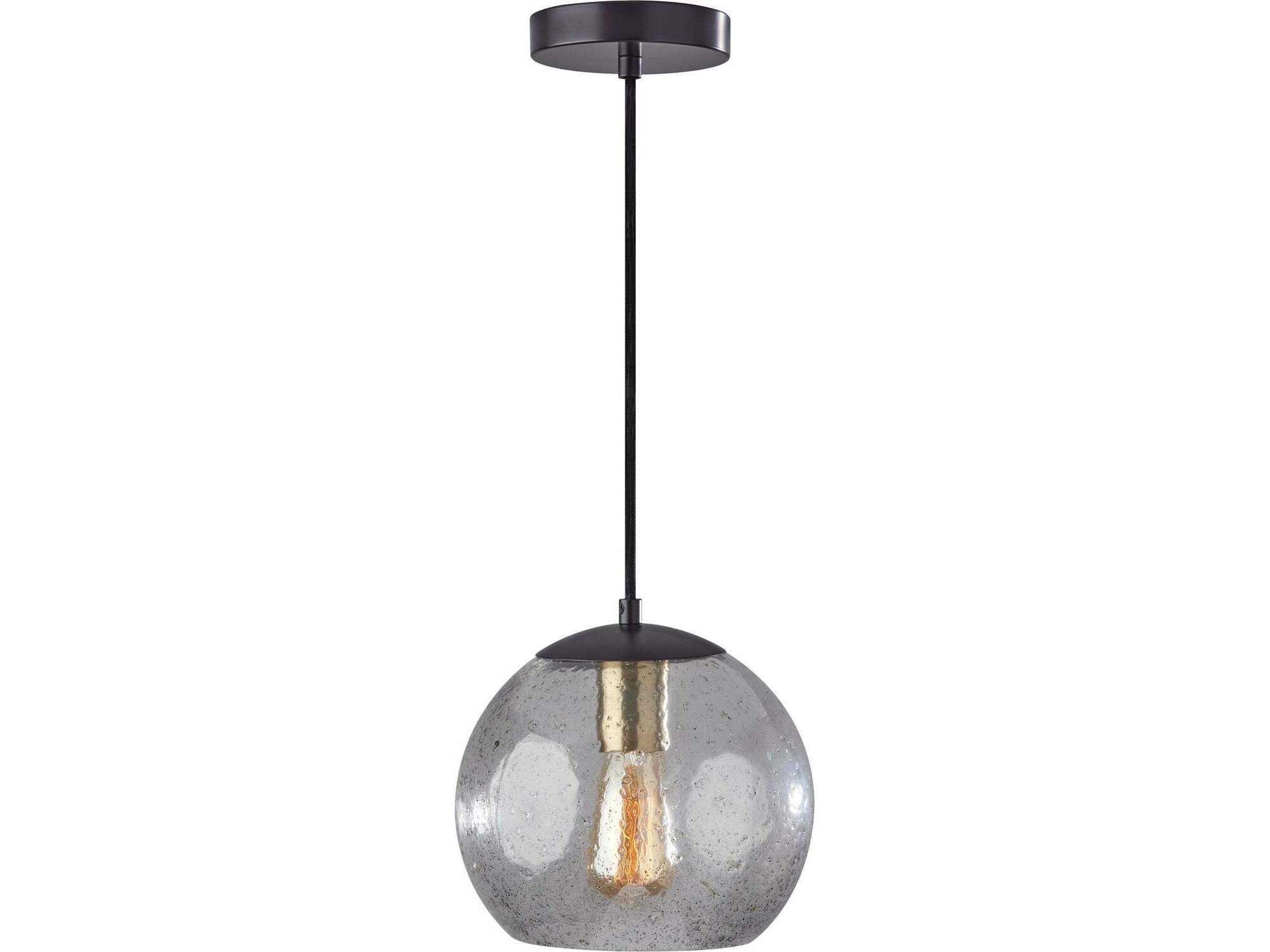 Adesso Edie Dark Bronze Brass Globe Mini Pendant