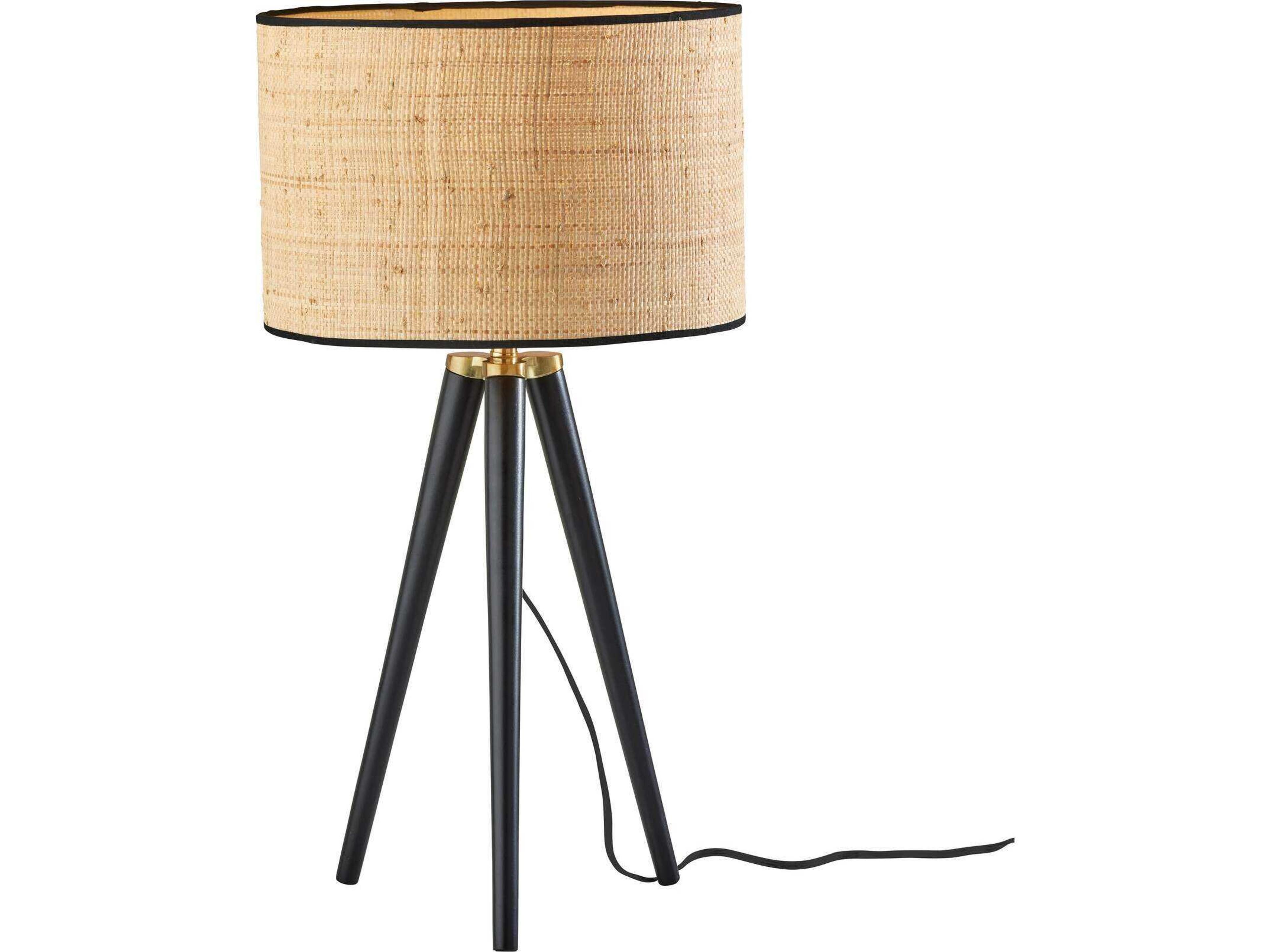 Adesso Jackson Black Antique Brass Buffet Lamp