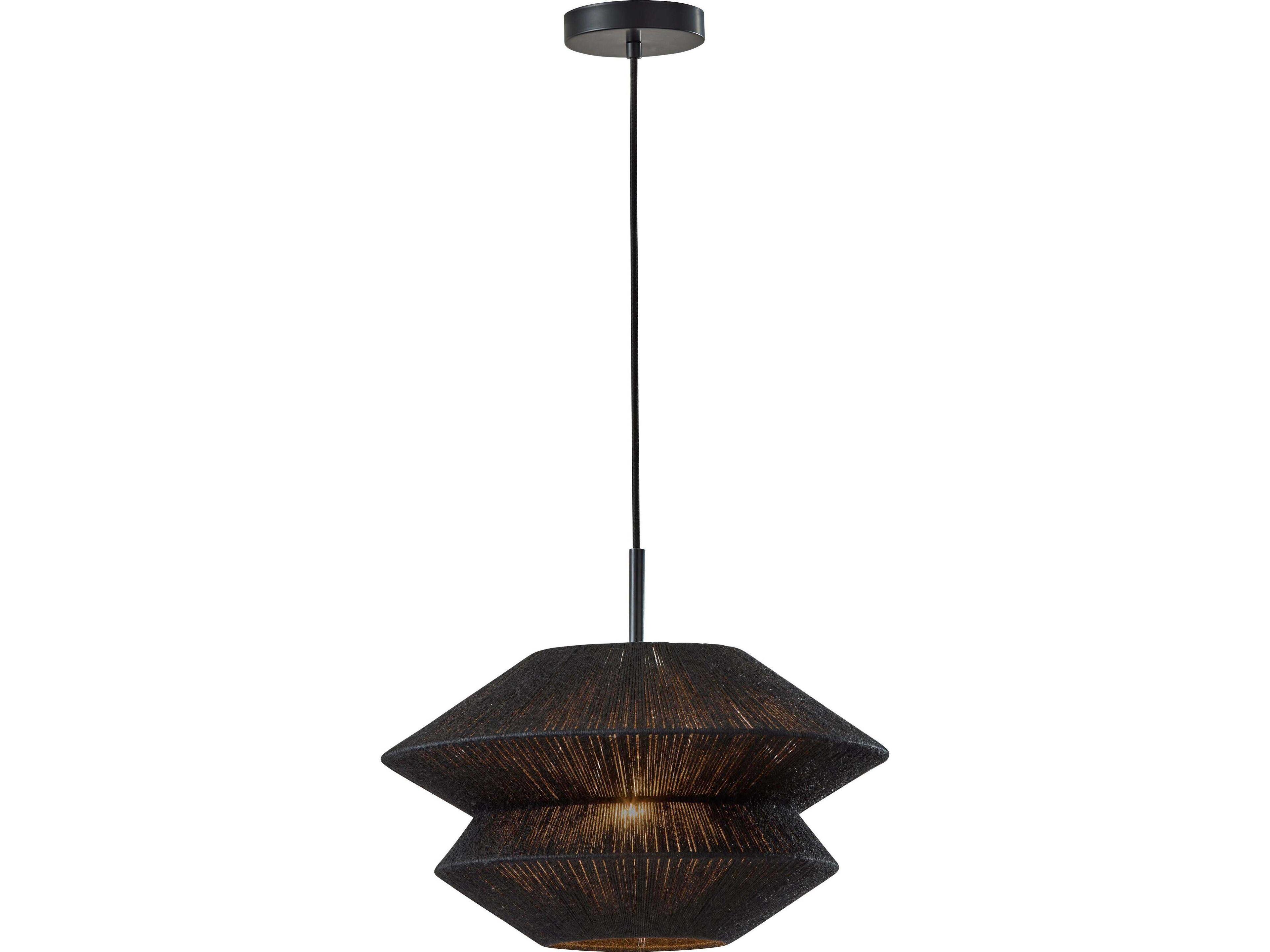 Adesso Gardner Black Geometric Pendant