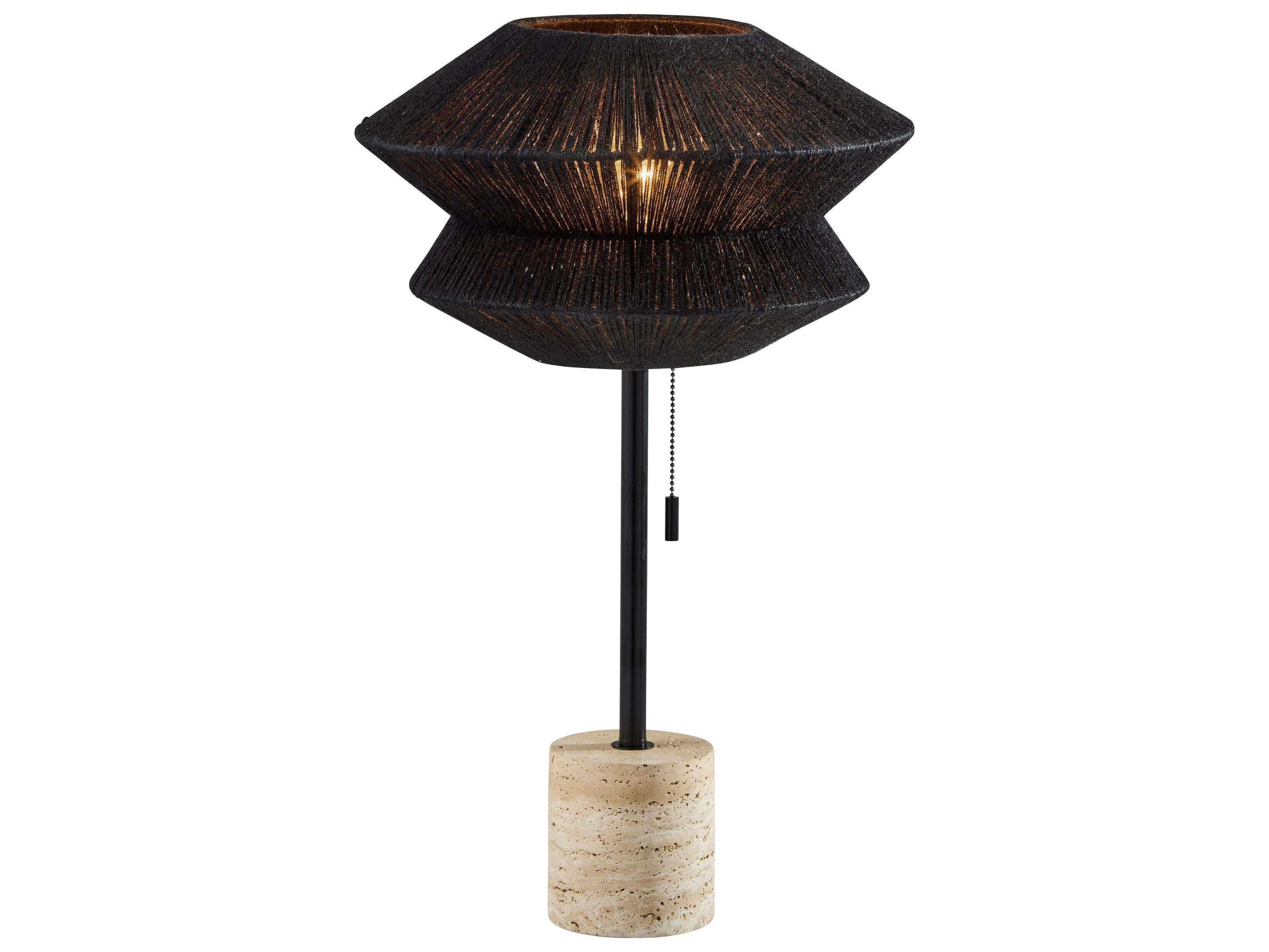 Adesso Gardner Black Rope Table Lamp