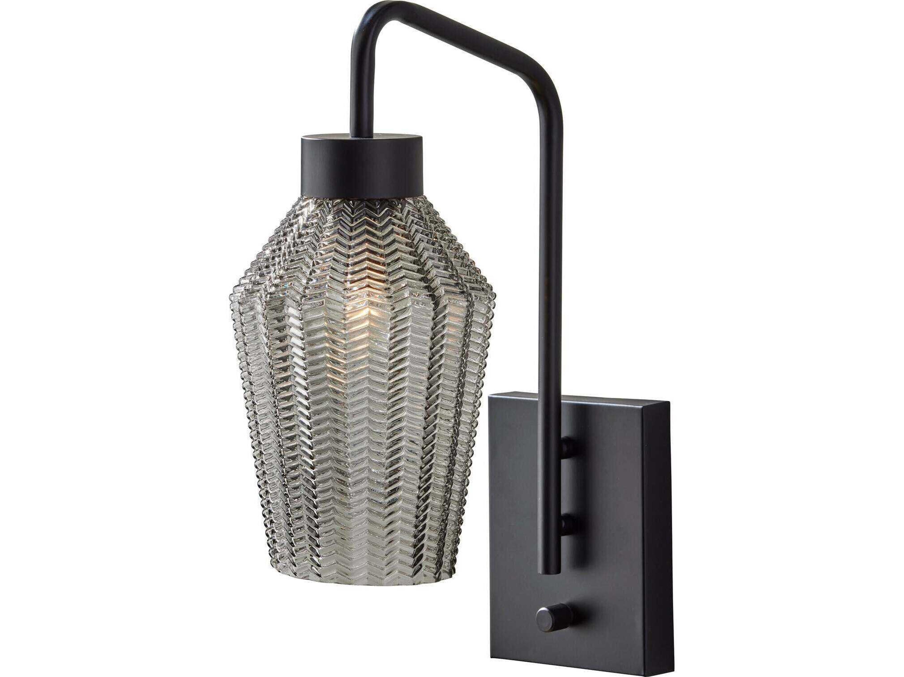 Adesso Belfry Black Wall Sconce