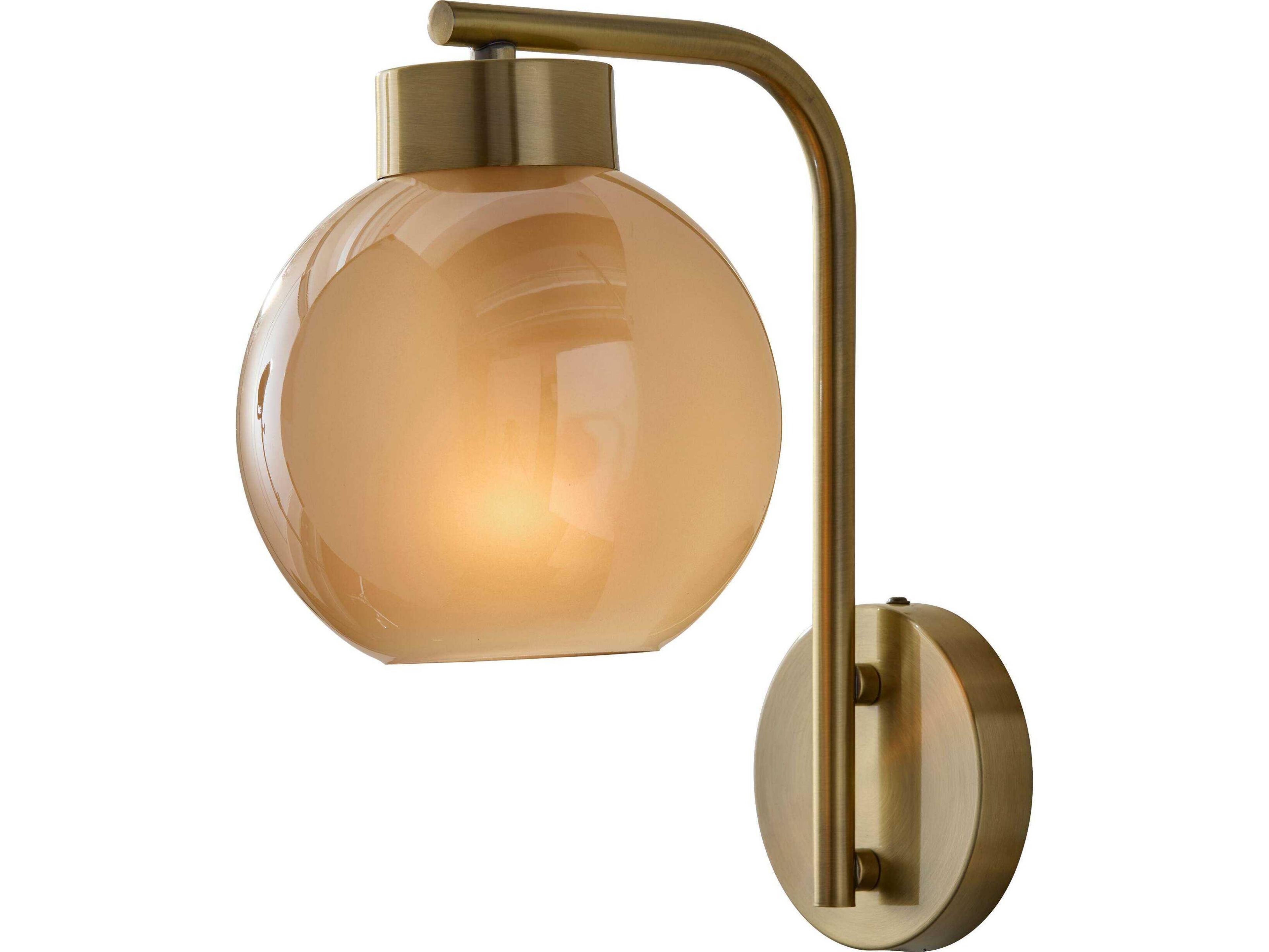 Adesso Atticus Antique Brass Wall Sconce