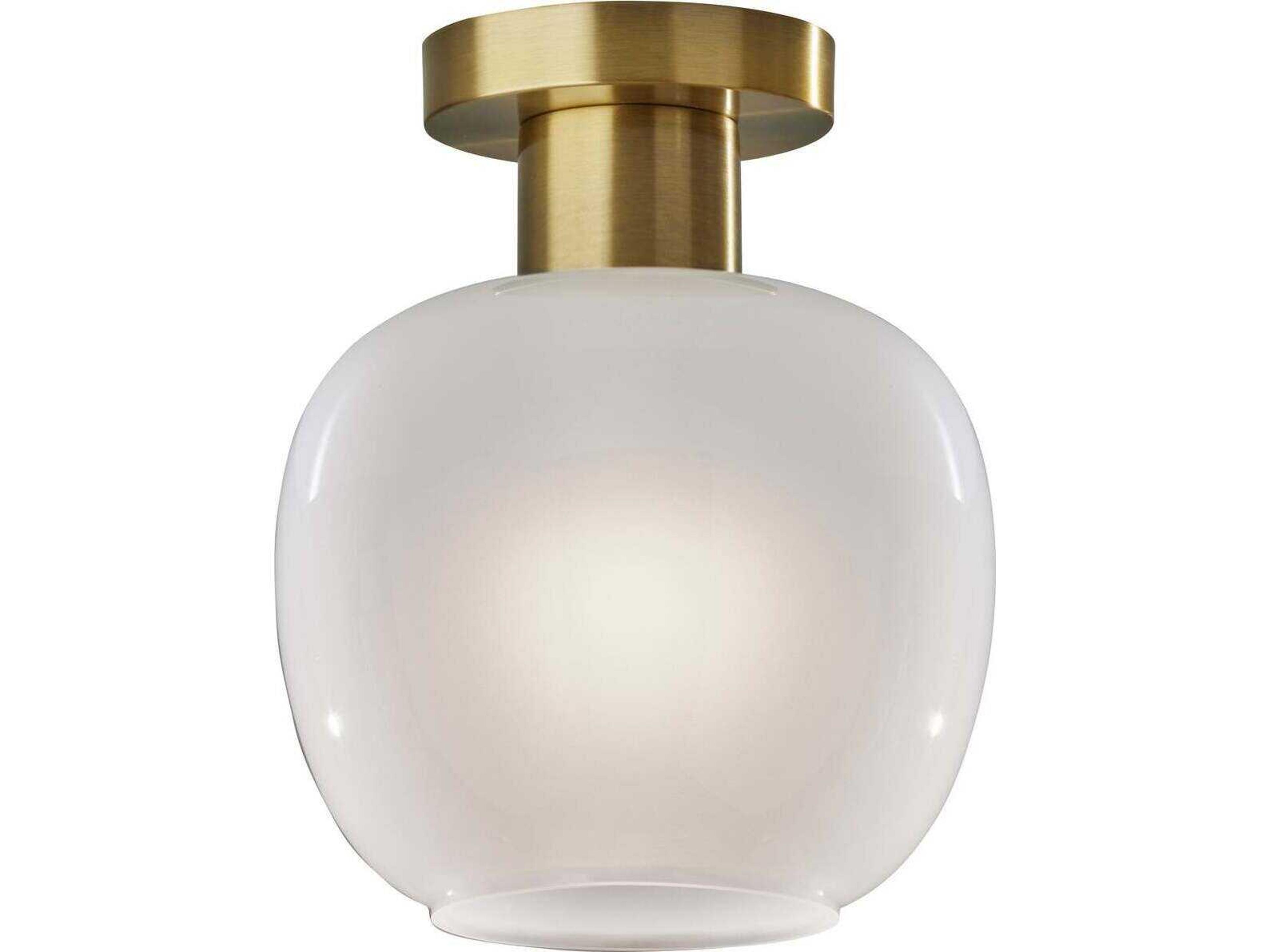 Adesso Magnolia Antique Brass Globe Flush Mount