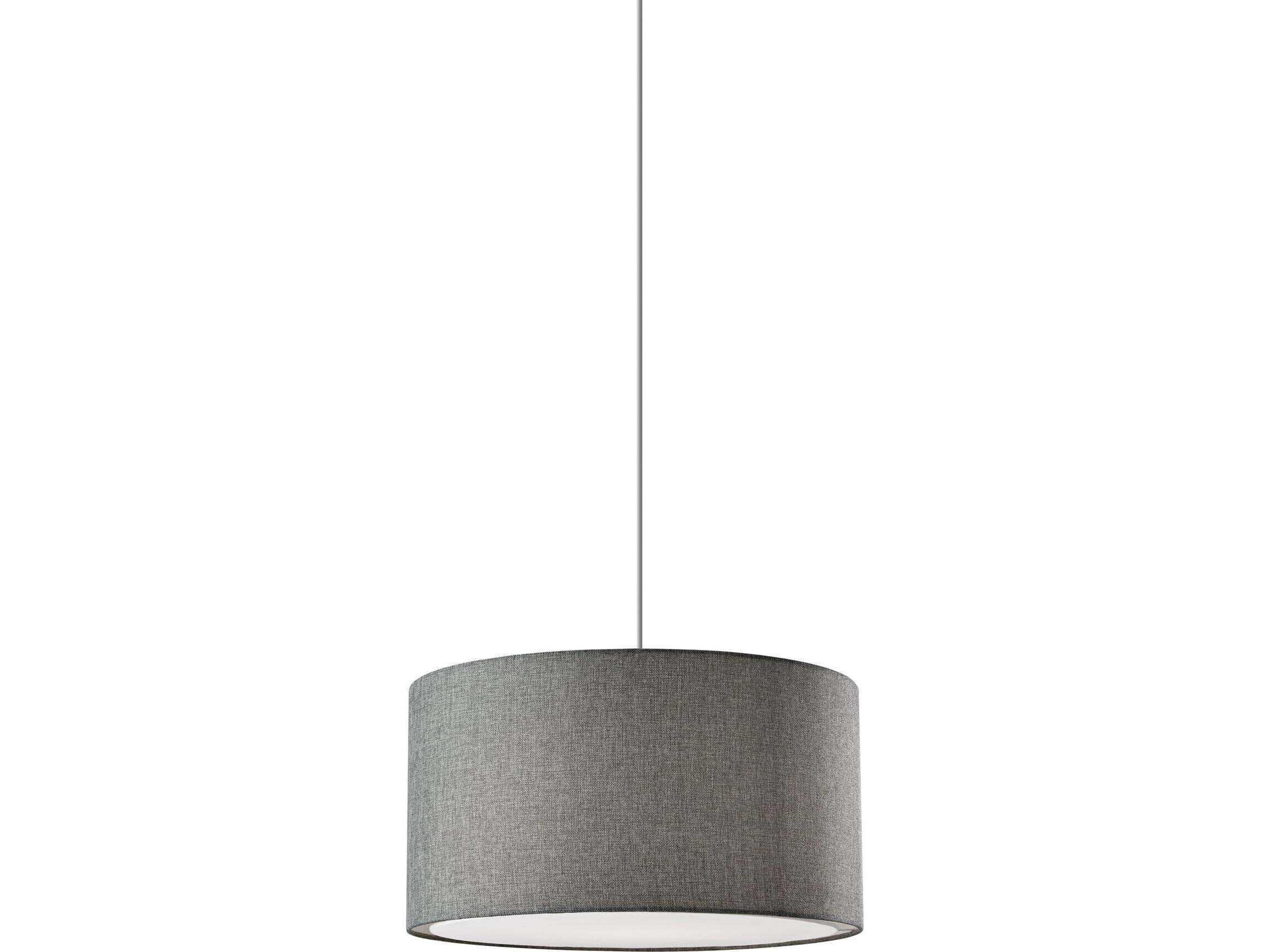 Adesso Harvest Grey Textured Drum Pendant