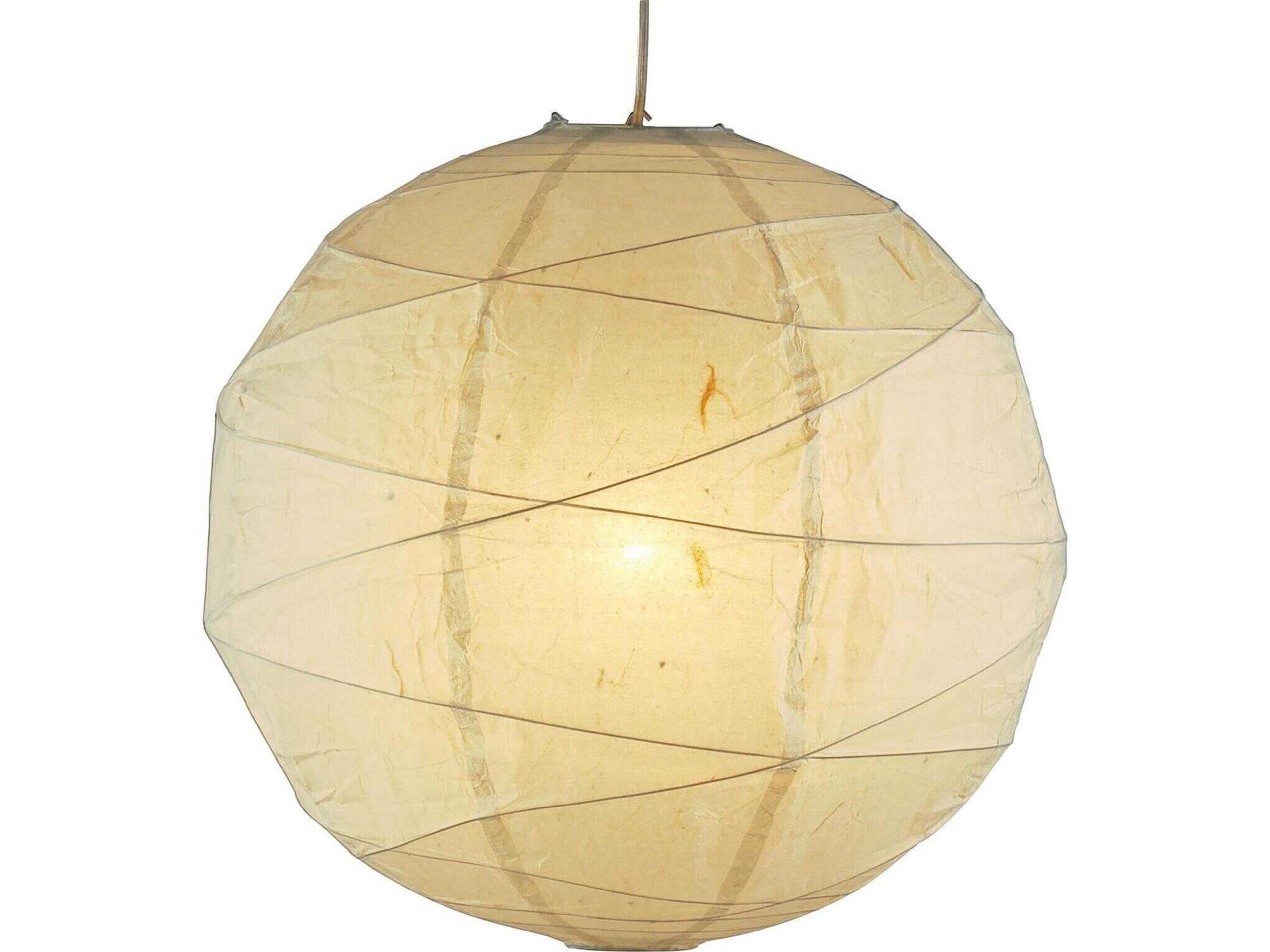 Adesso Orb Natural Off White Globe Pendant