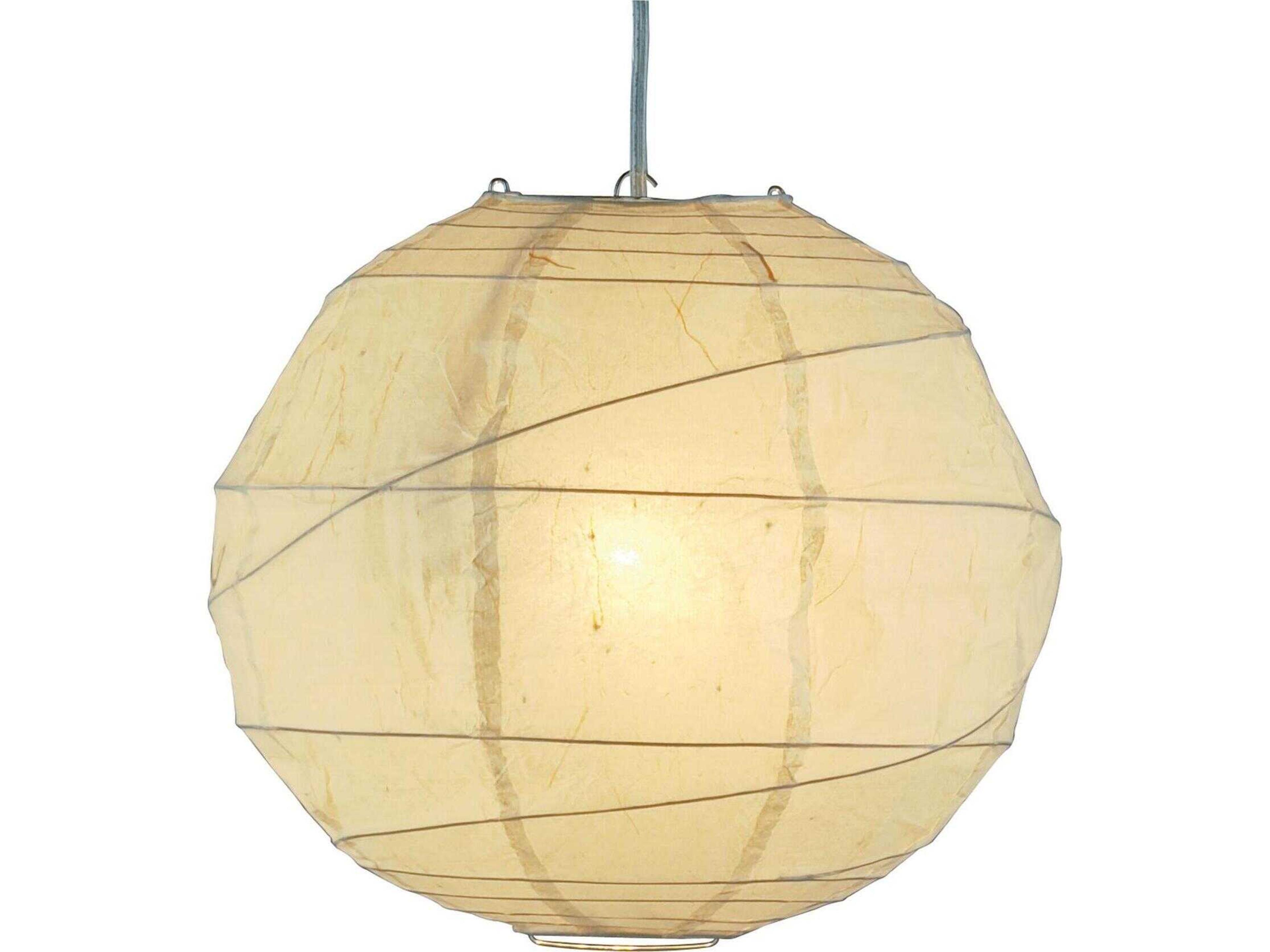 Adesso Orb Natural Off White Globe Pendant