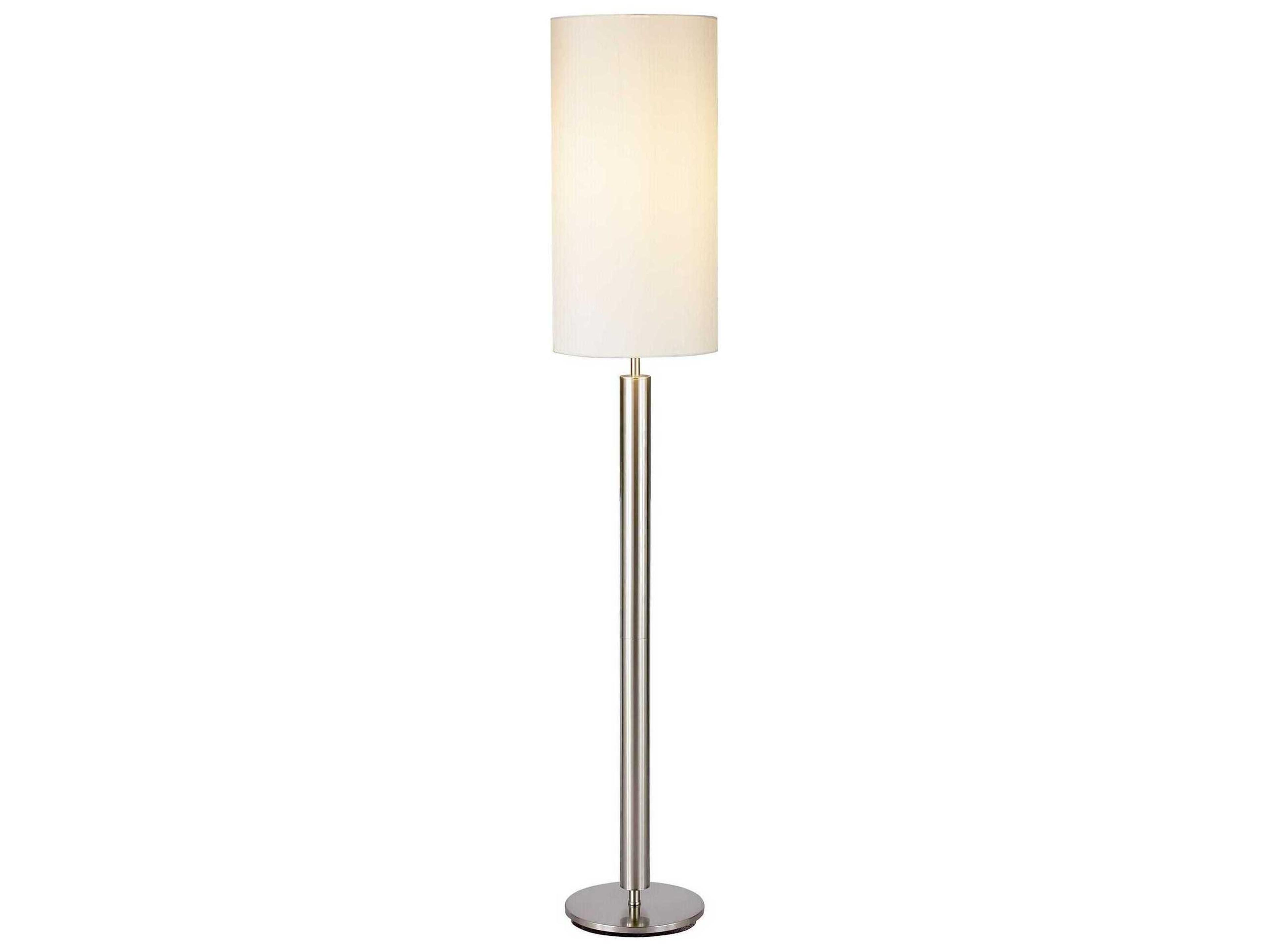 Adesso Hollywood Brushed Steel Floor Lamp