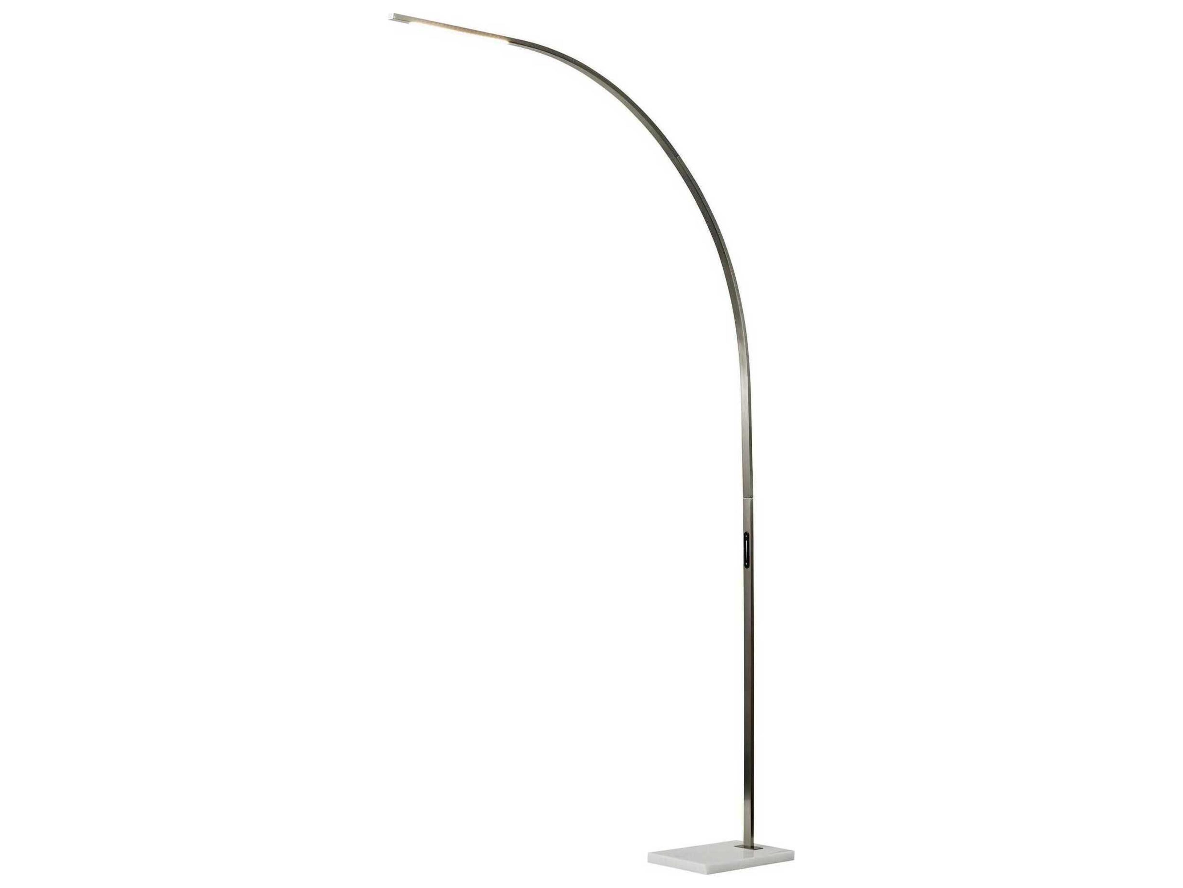 Adesso Sonic Brushed Steel Floor Lamp