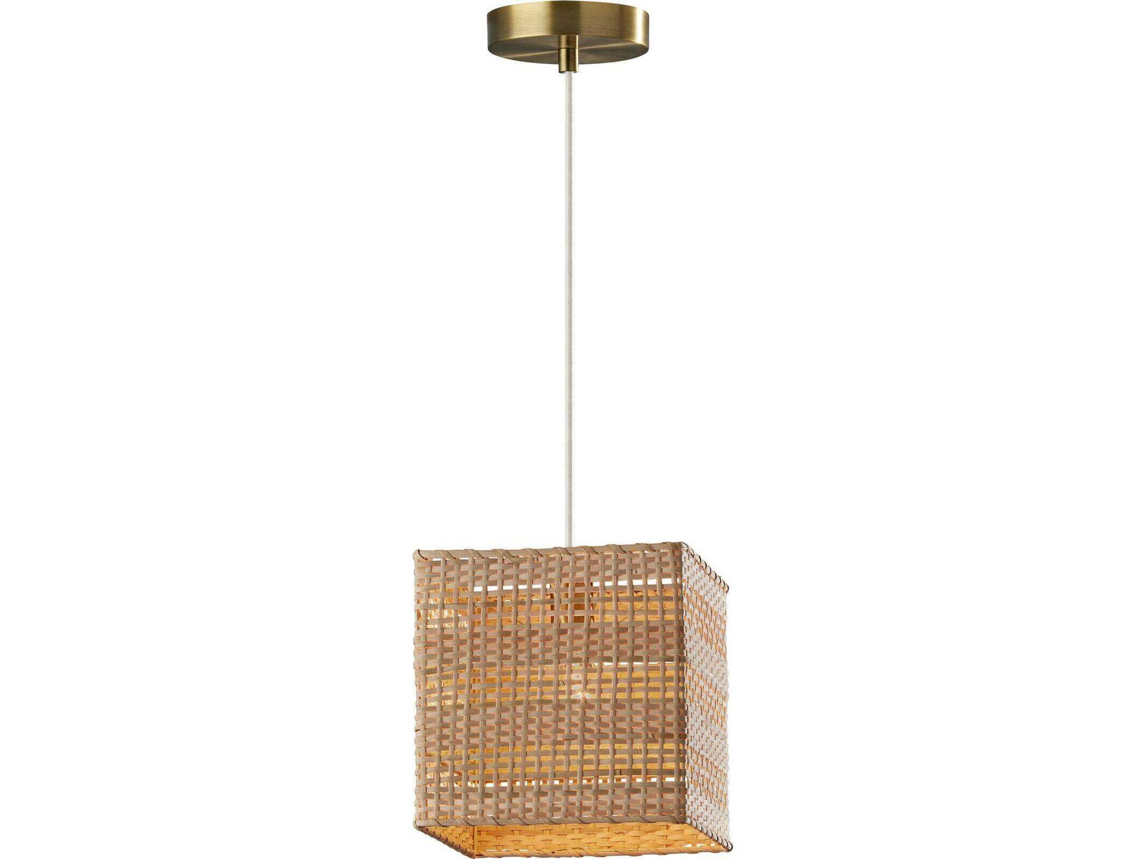 Adesso Bondi Antique Brass Brown Mini Pendant