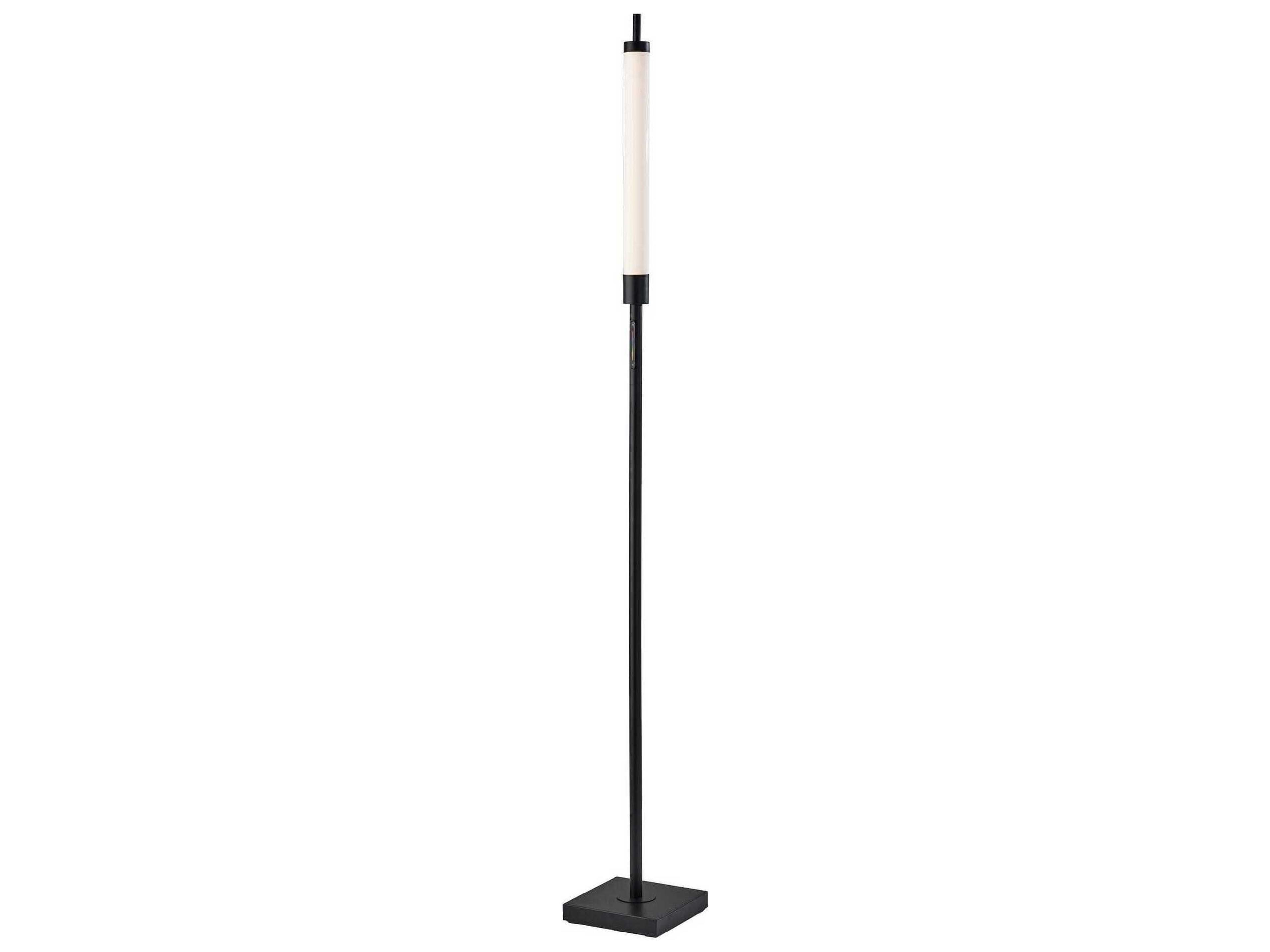 Adesso Collin Black White Pet Plastic Floor Lamp