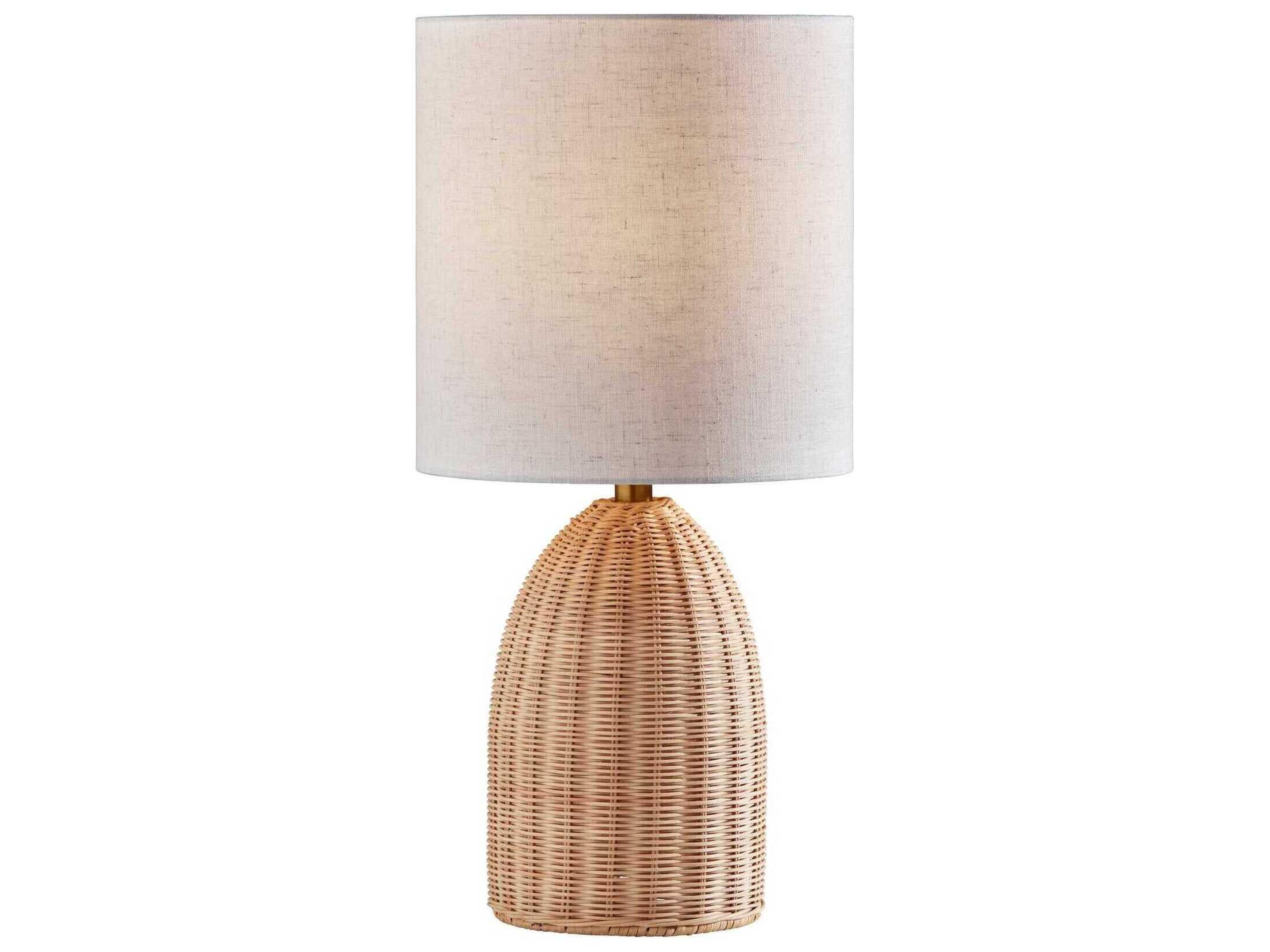 Adesso Bali Light Rattan Brown Table Lamp