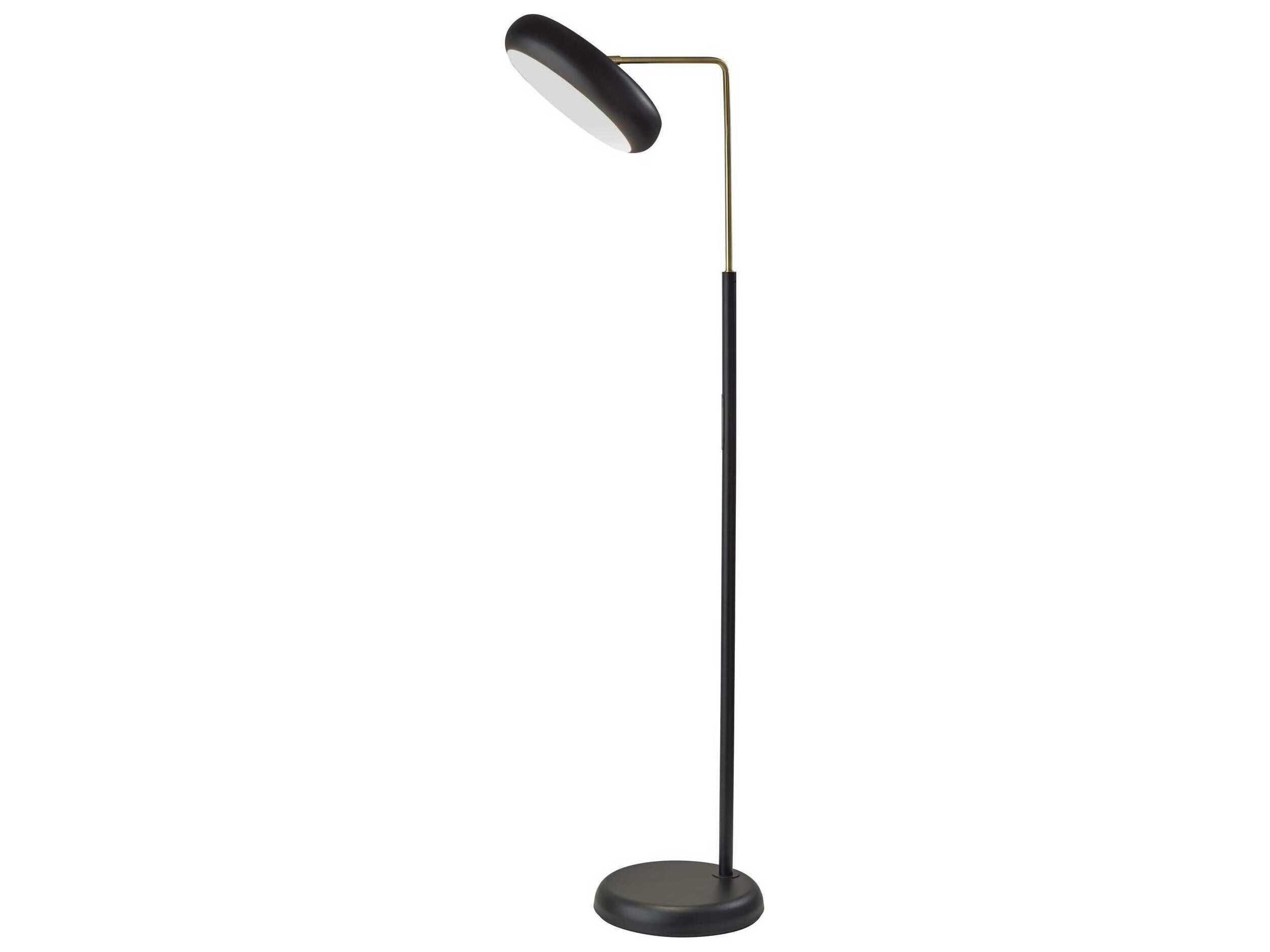 Adesso Lawson Black Metal Floor Lamp