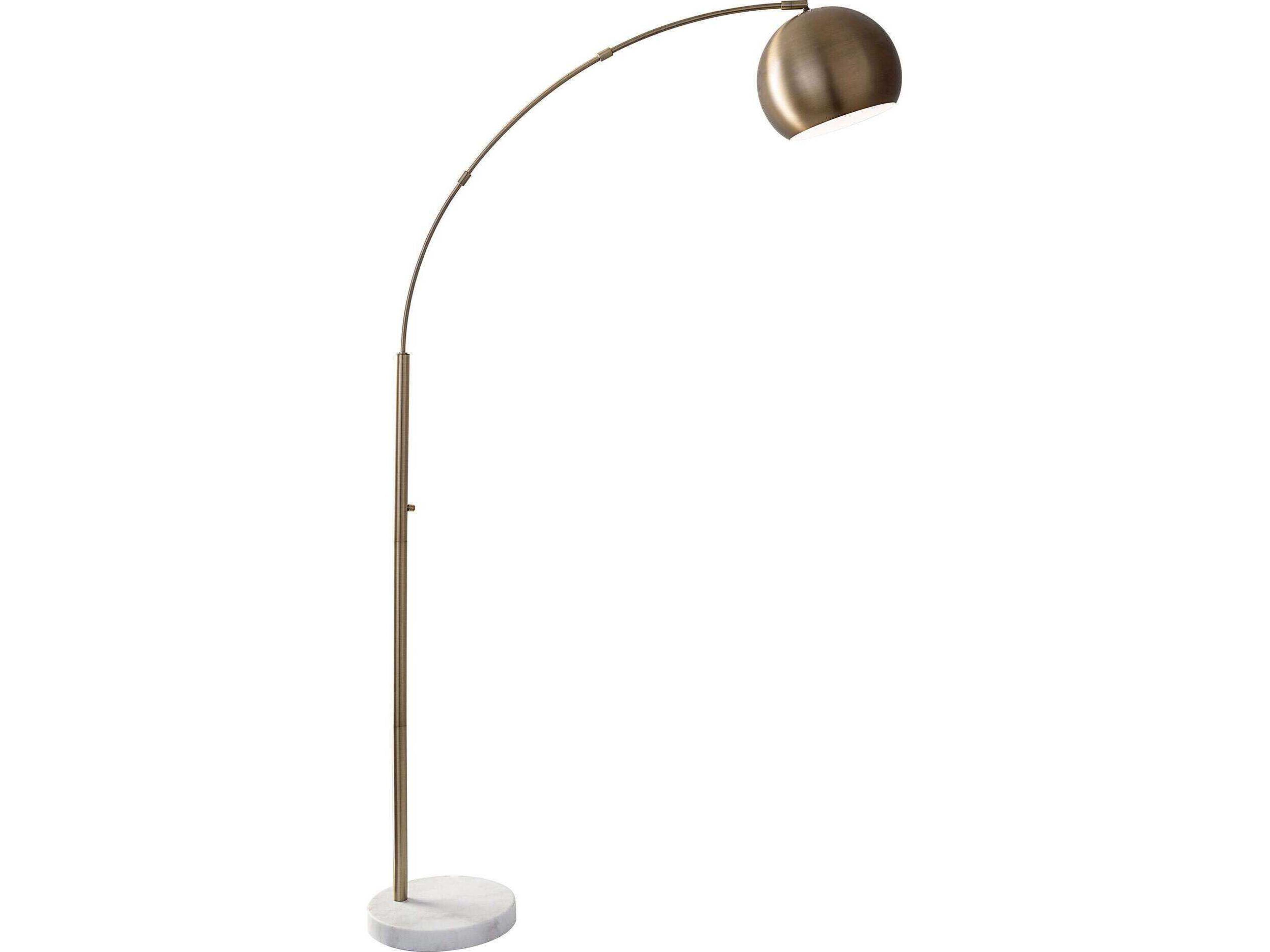 Adesso Astoria Antique Brass Metal Floor Lamp