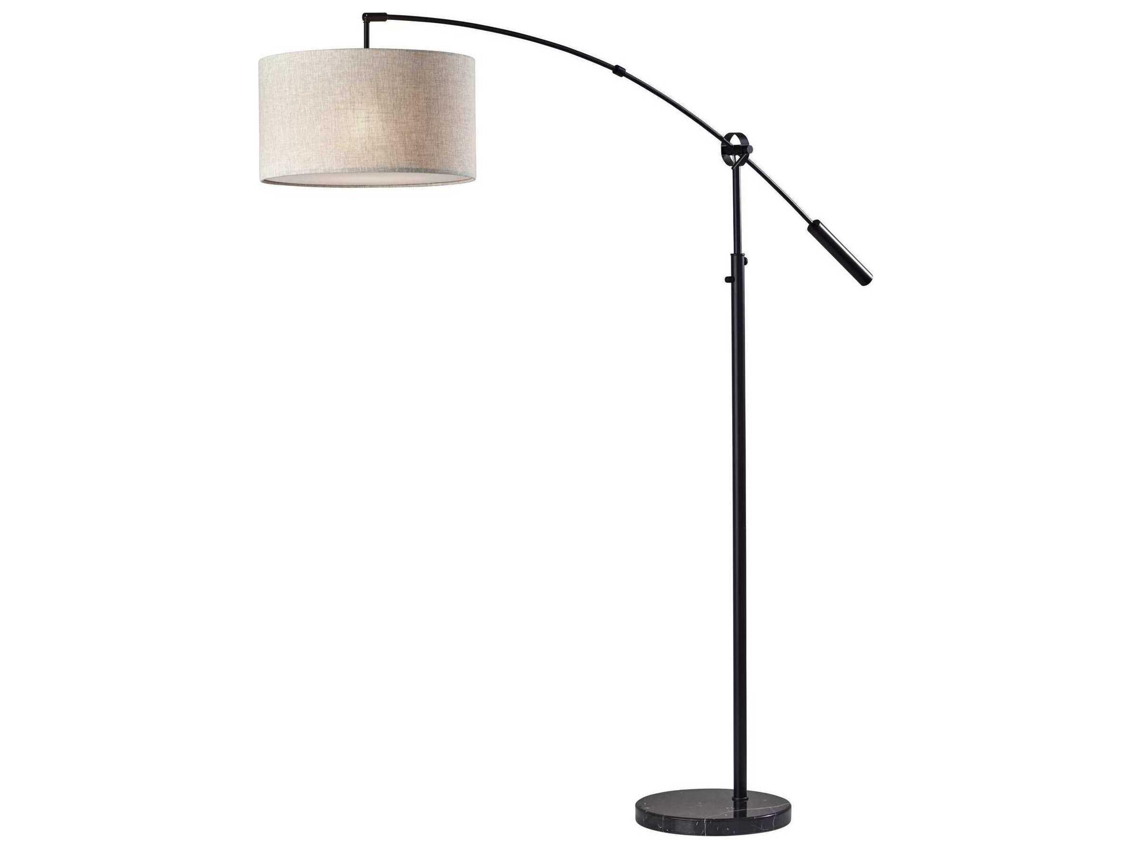 Adesso Adler Black Floor Lamp