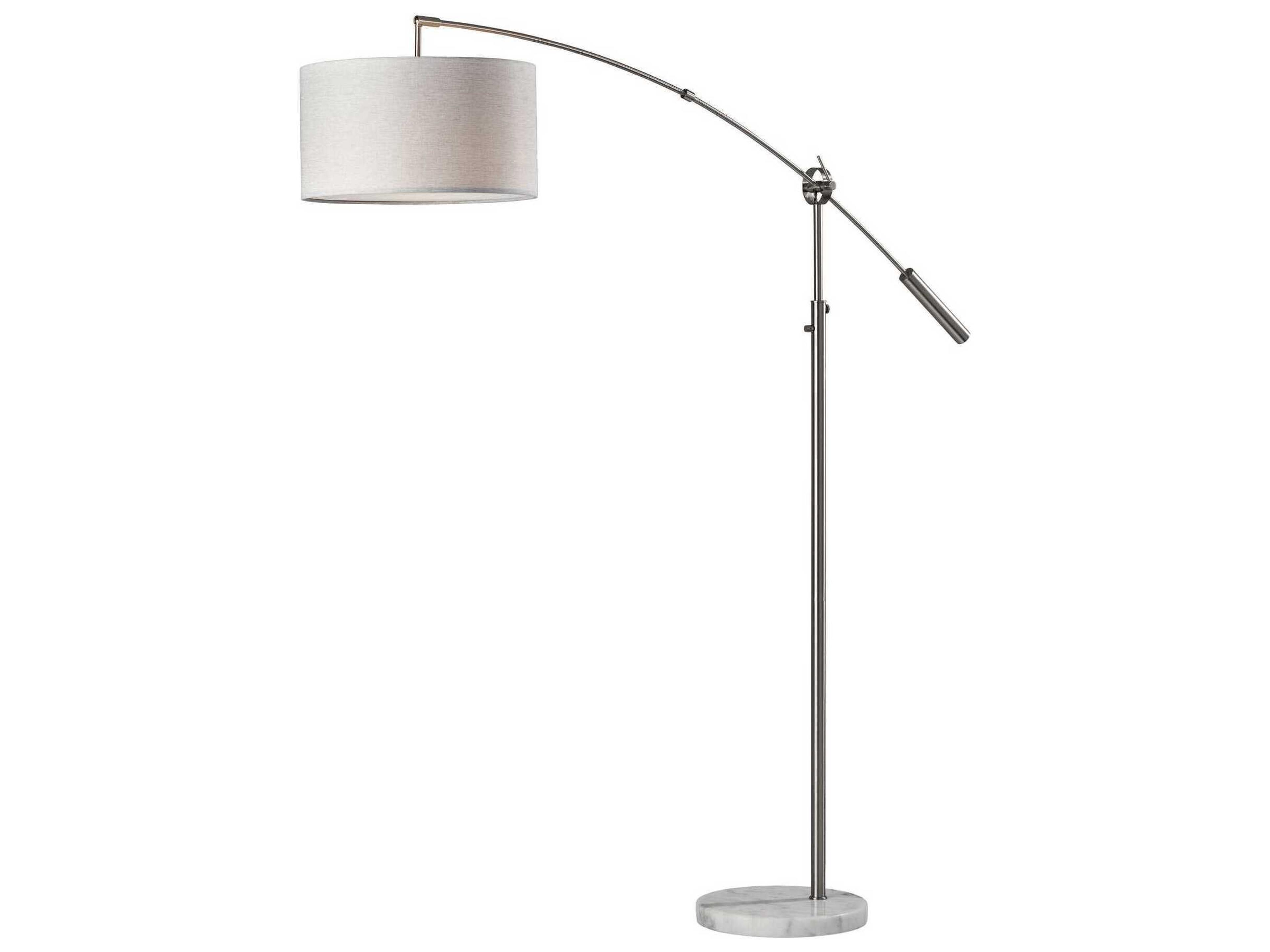 Adesso Adler Brushed Steel Floor Lamp