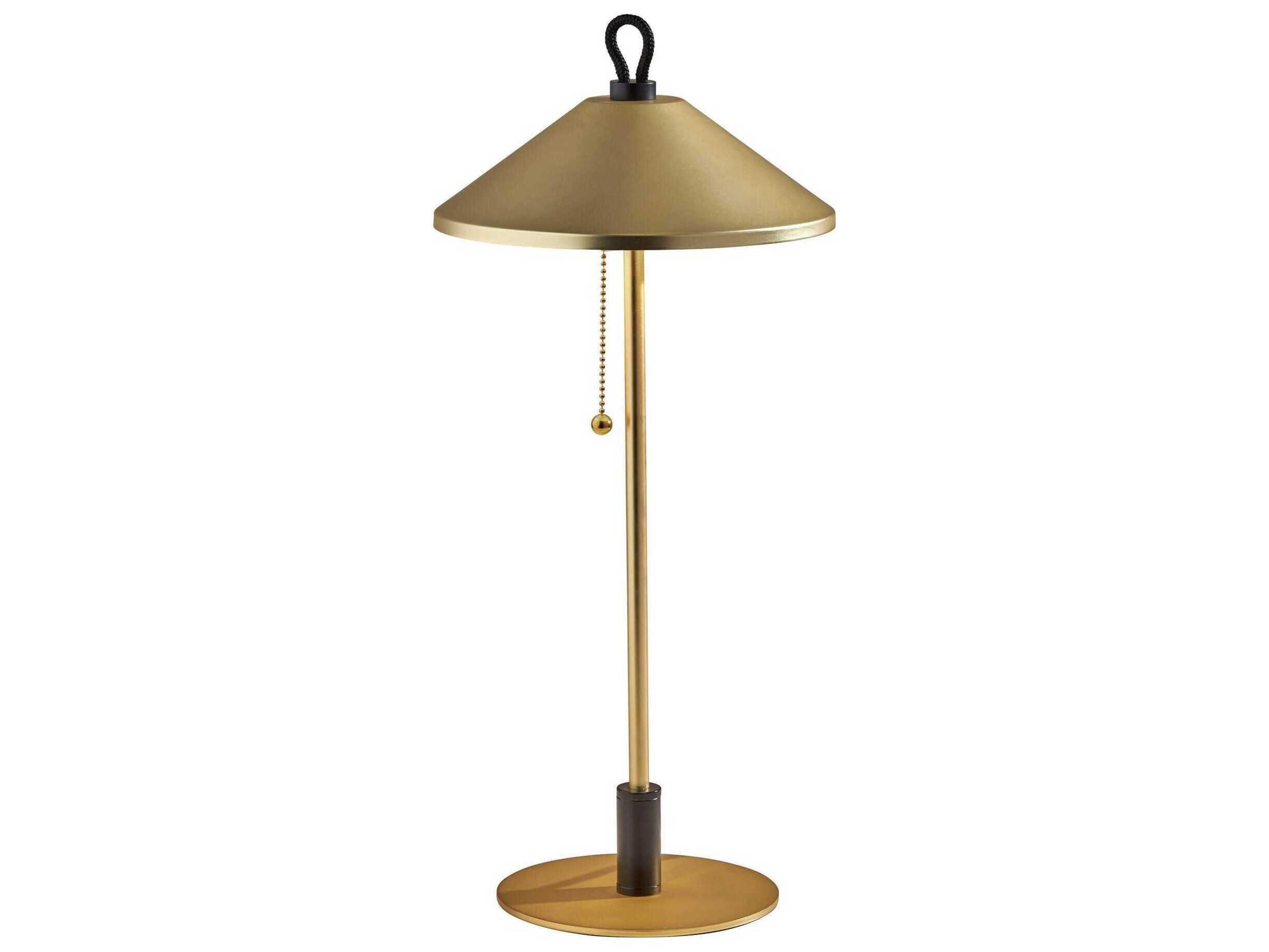 Adesso Kaden Black Brass Table Lamp