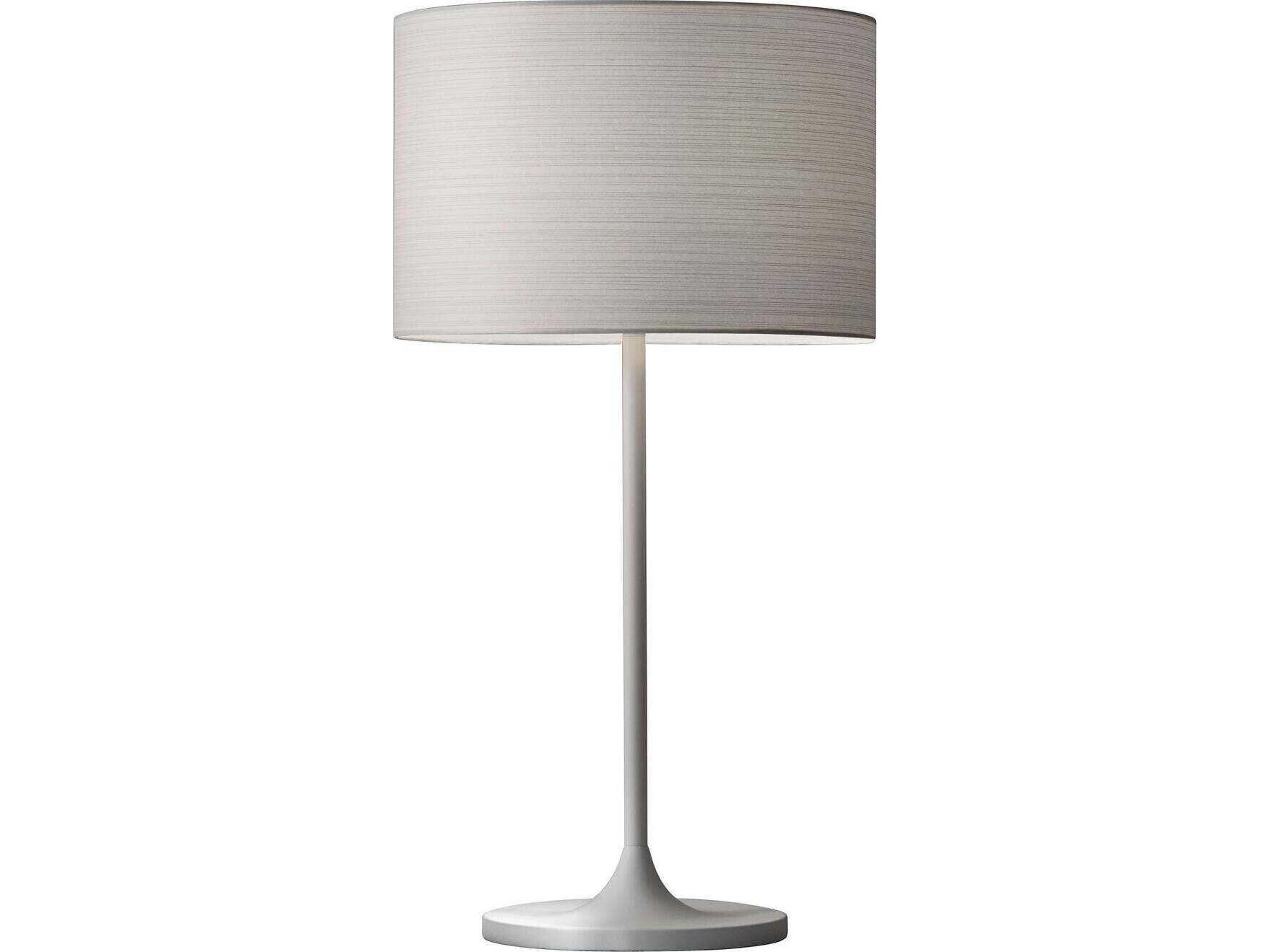 Adesso Oslo White Metal Japanese Paper Table Lamp