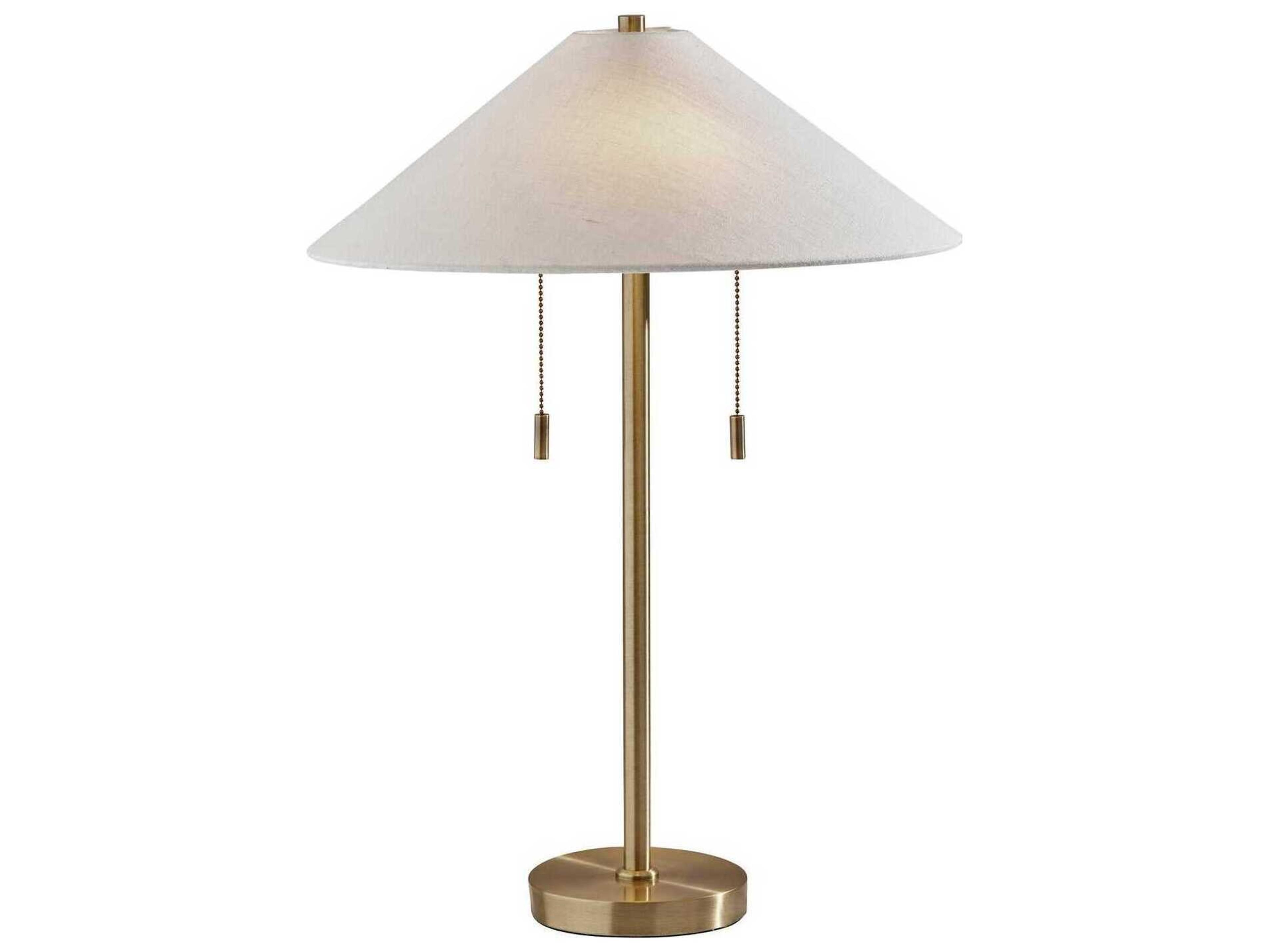 Adesso Claremont Antique Brass Table Lamp