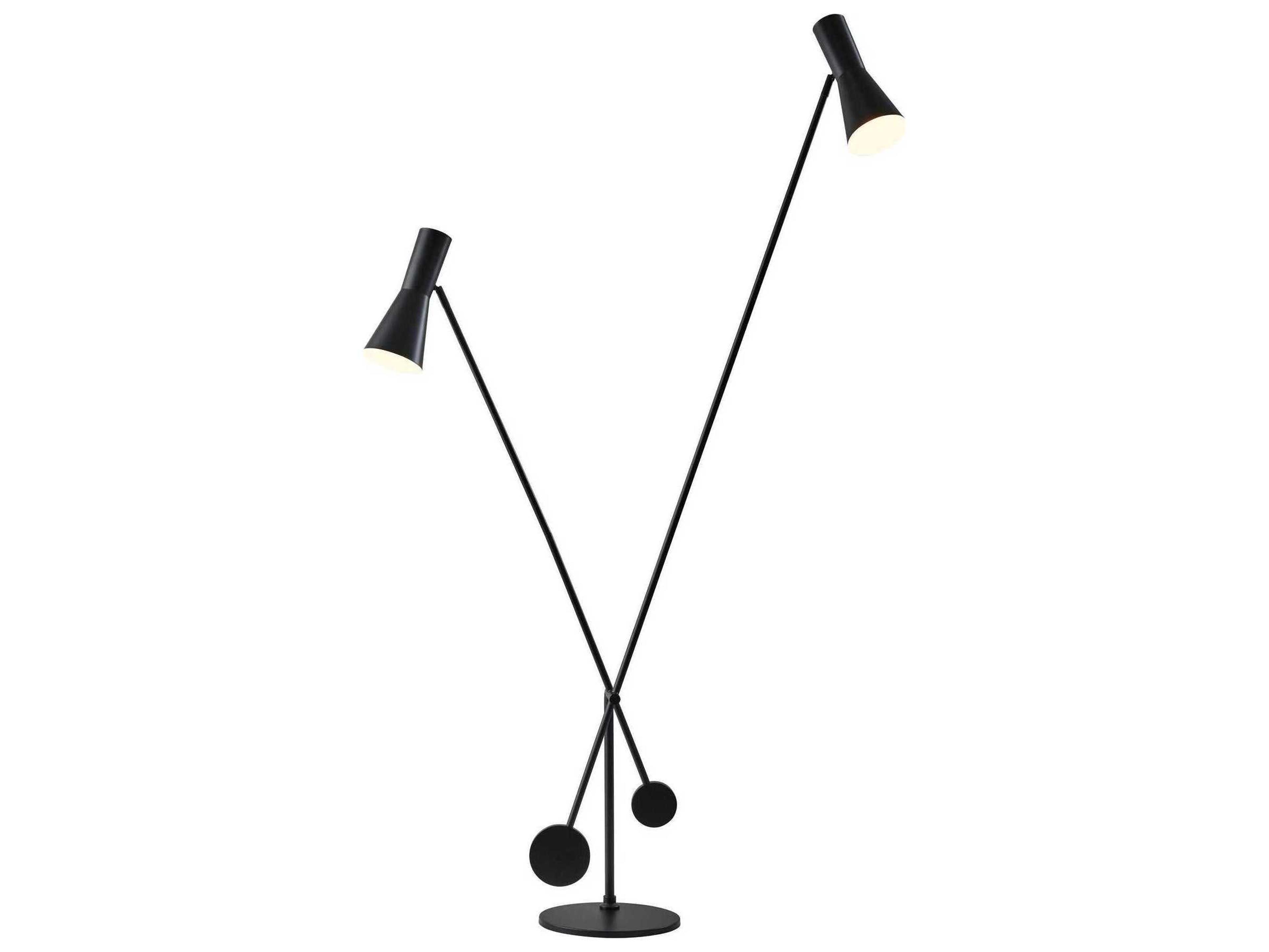 Adesso Bond Black Floor Lamp
