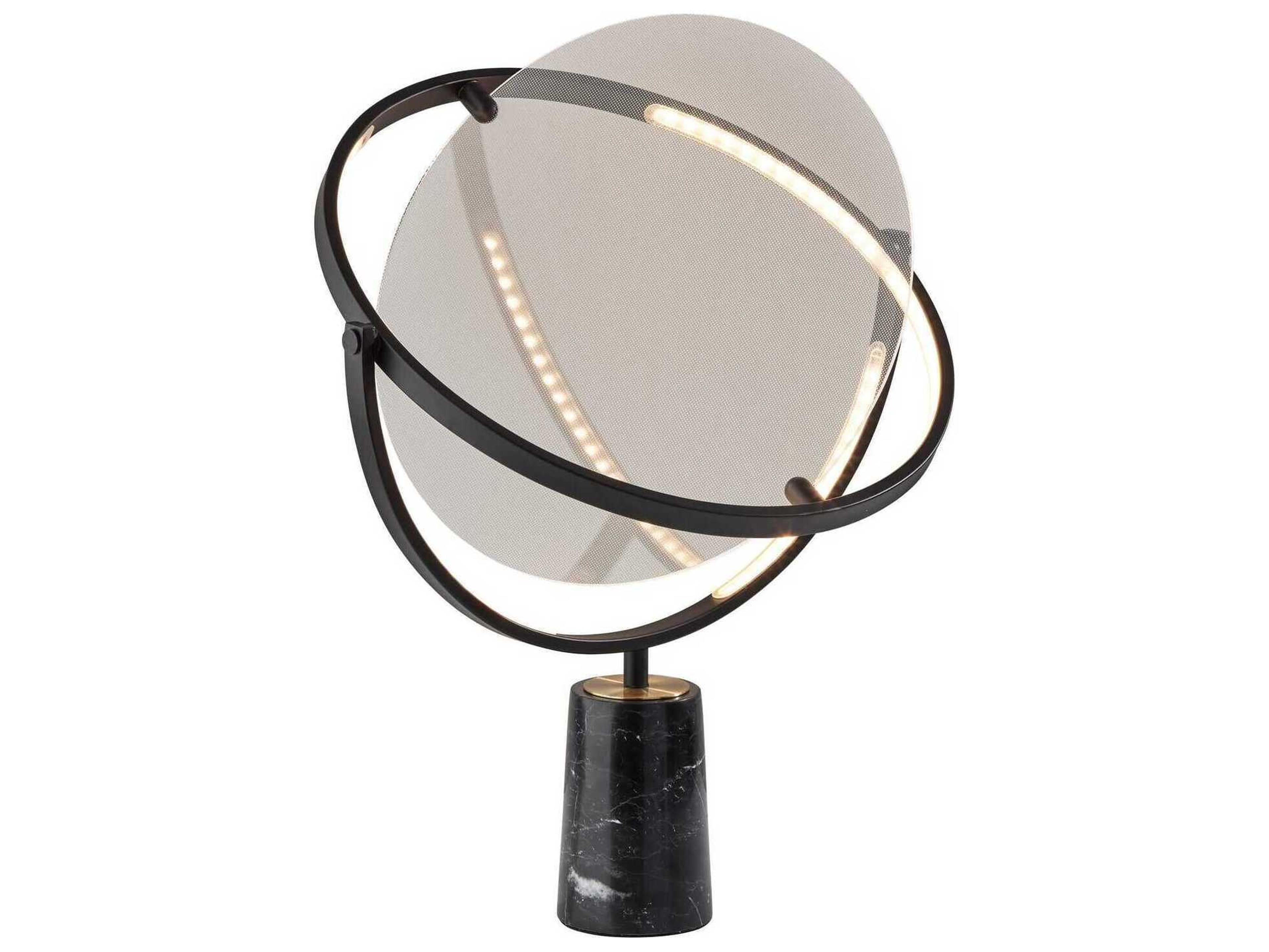 Adesso Orsa Black Frosted Diffuser Table Lamp