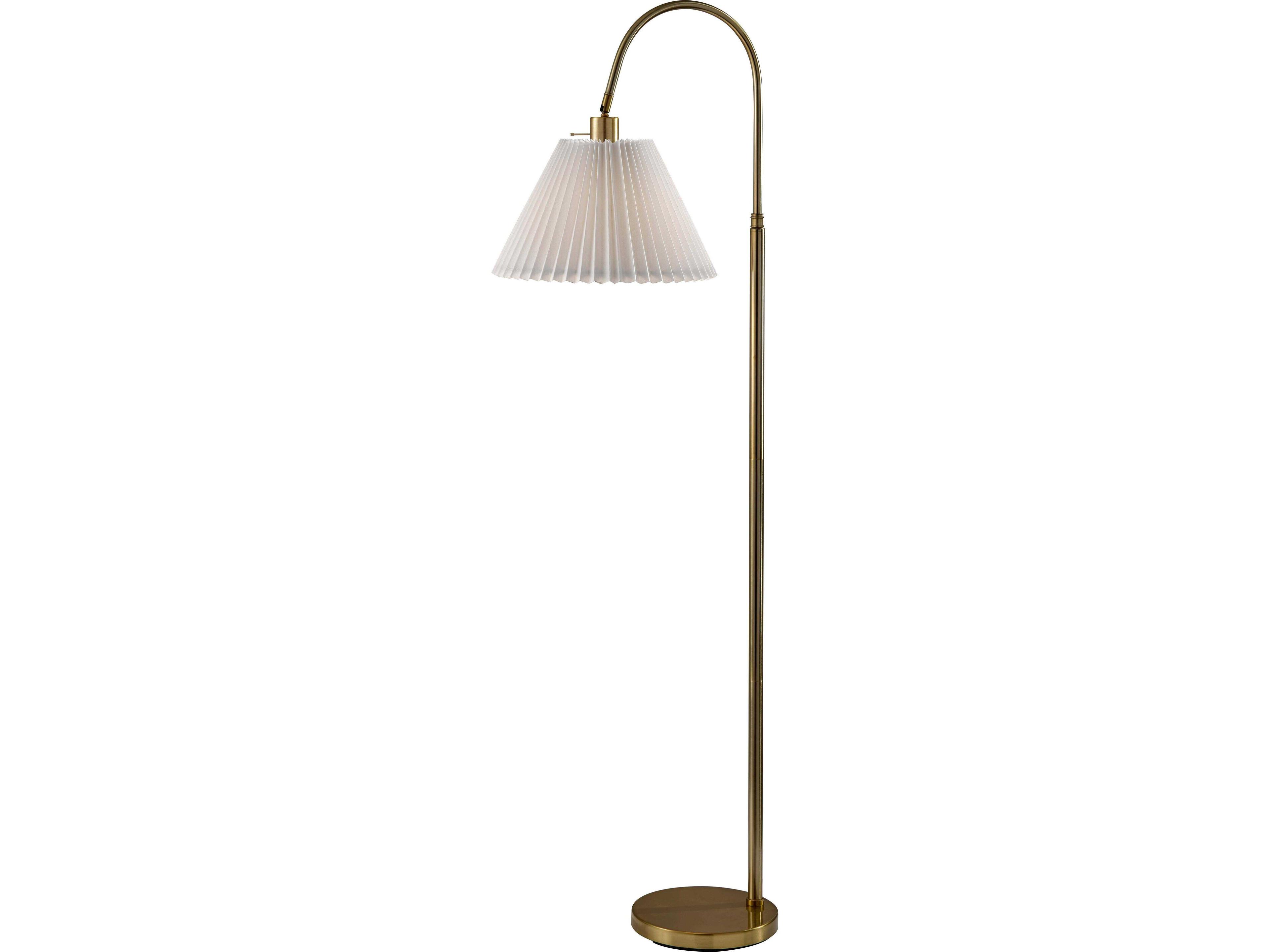 Adesso Thalia Antique Brass Floor Lamp